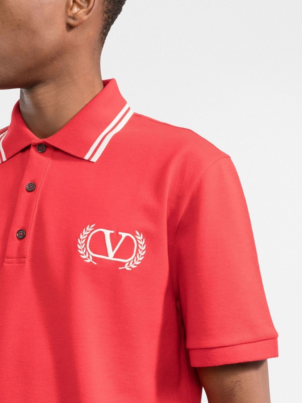 embroidered VLogo polo shirt - 5