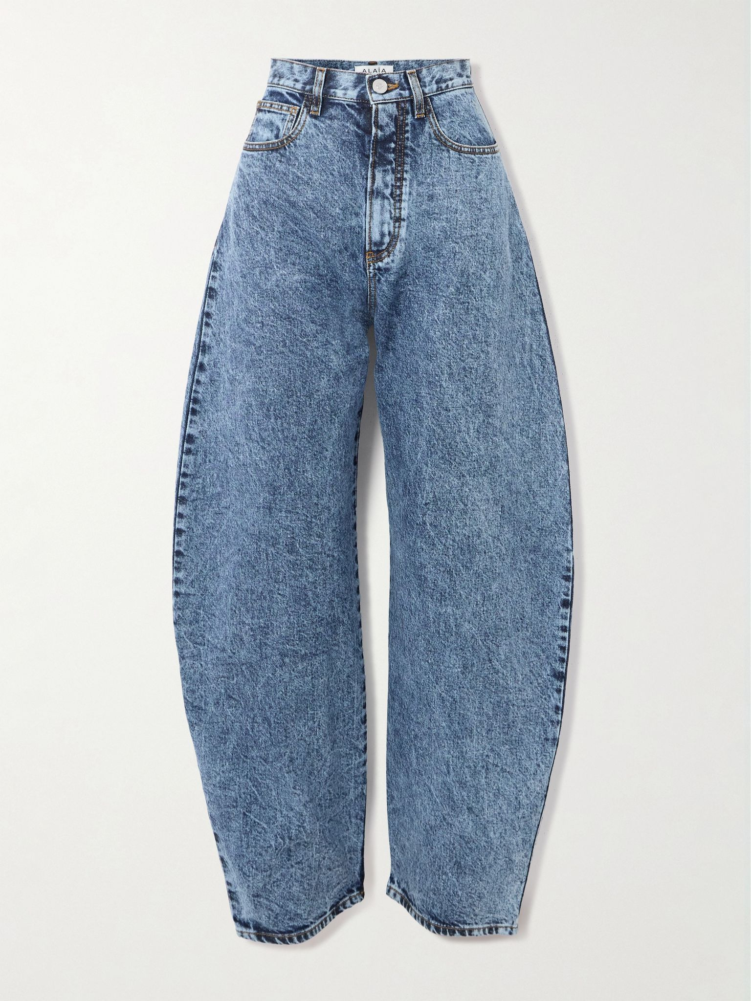 High-rise barrel-leg jeans Blue - 1