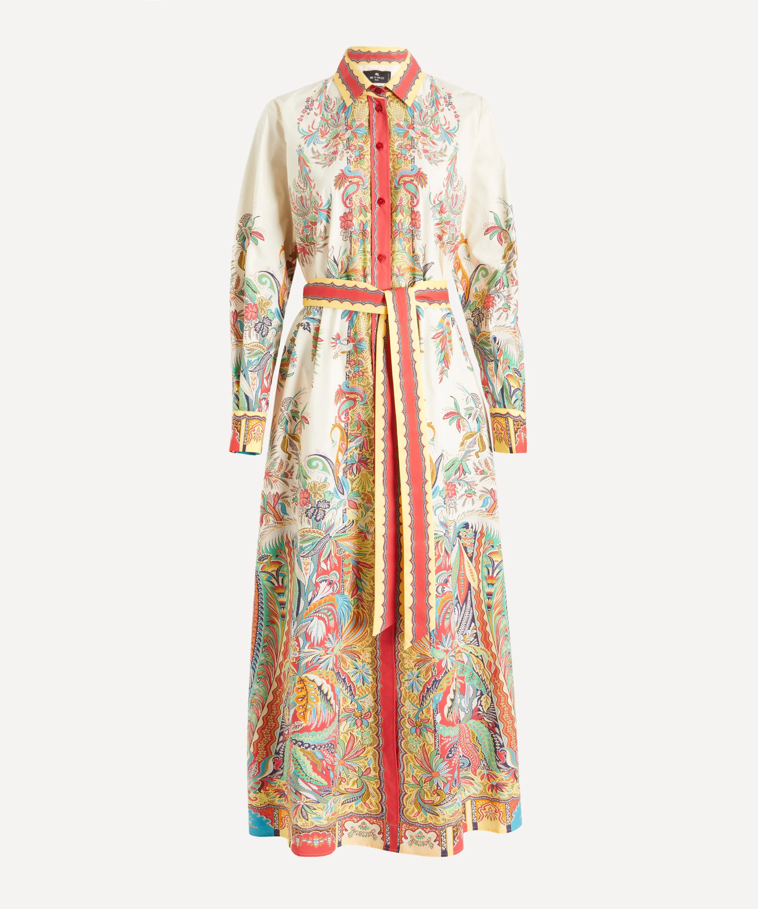 Paisley Long Shirt Dress - 1