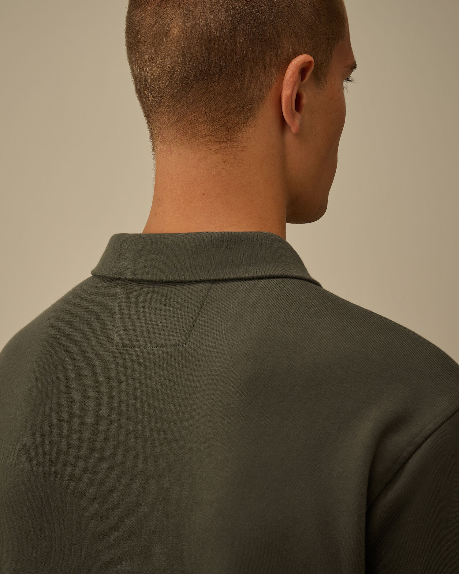 Diagonal Raised Fleece Half Zip Sweatshirt - 6