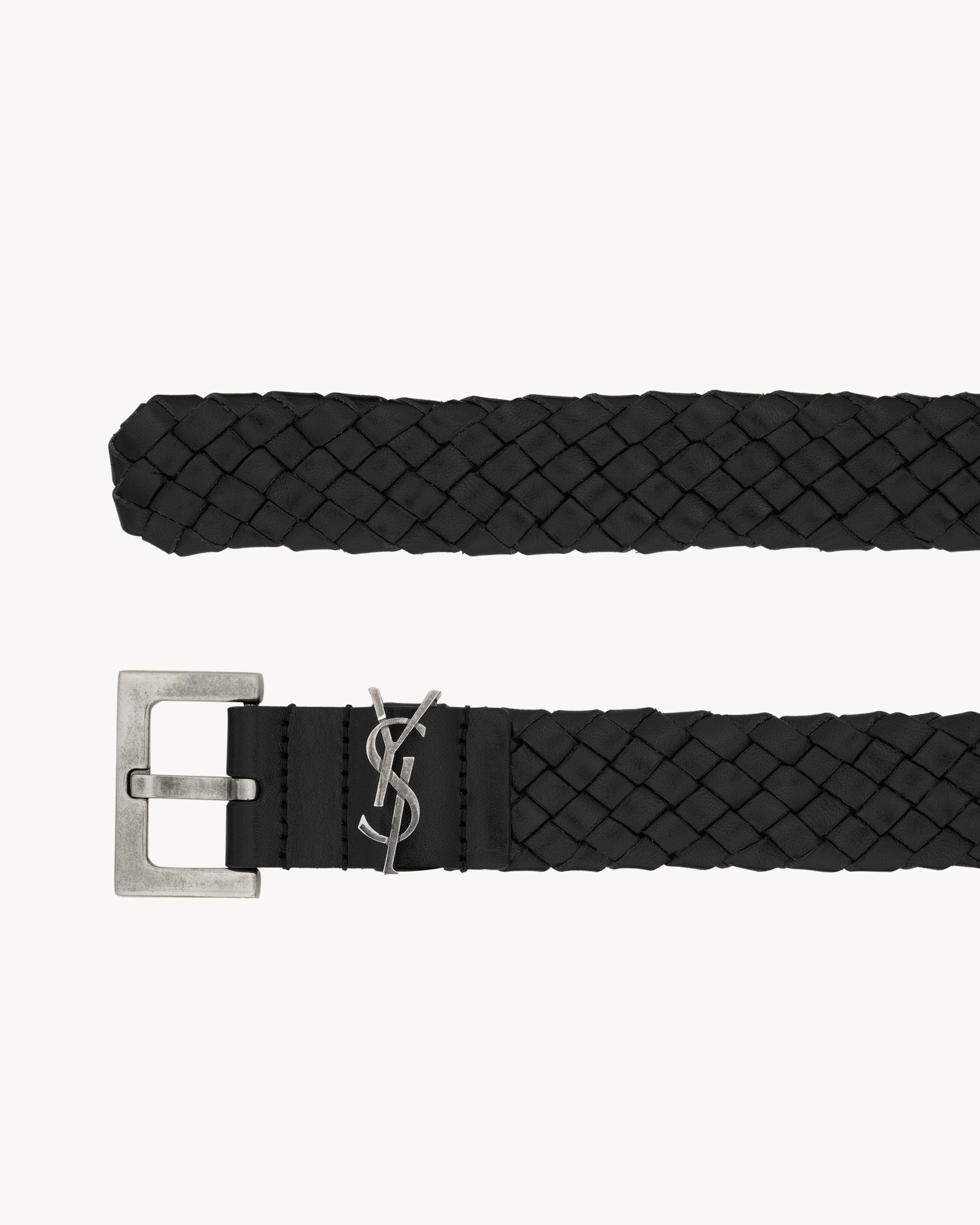 cassandre belt in woven vegetable-tanned leather - 3