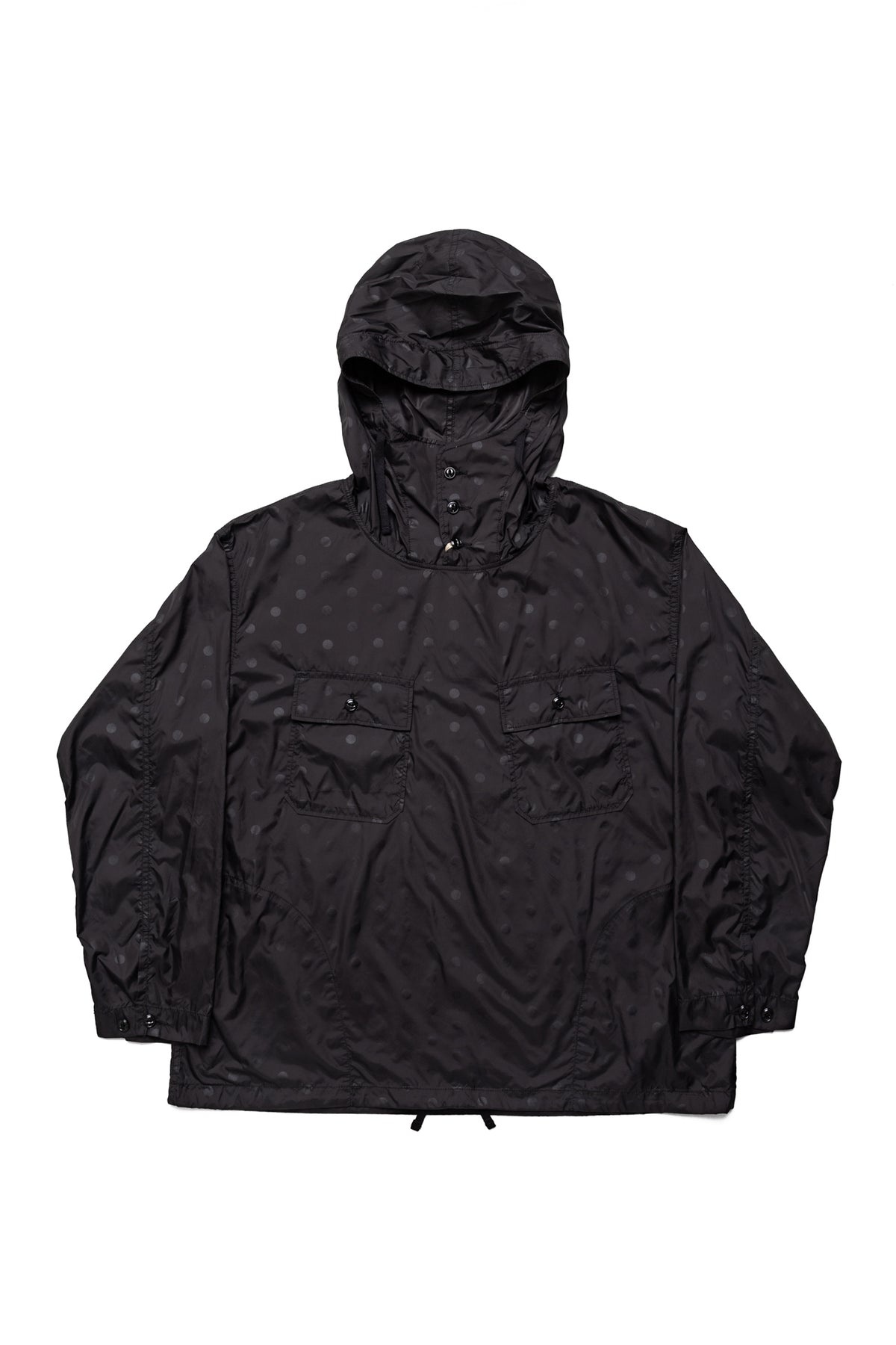 Cagoule Shirt Nylon Polka Dot Printed Taffeta - Black - 1