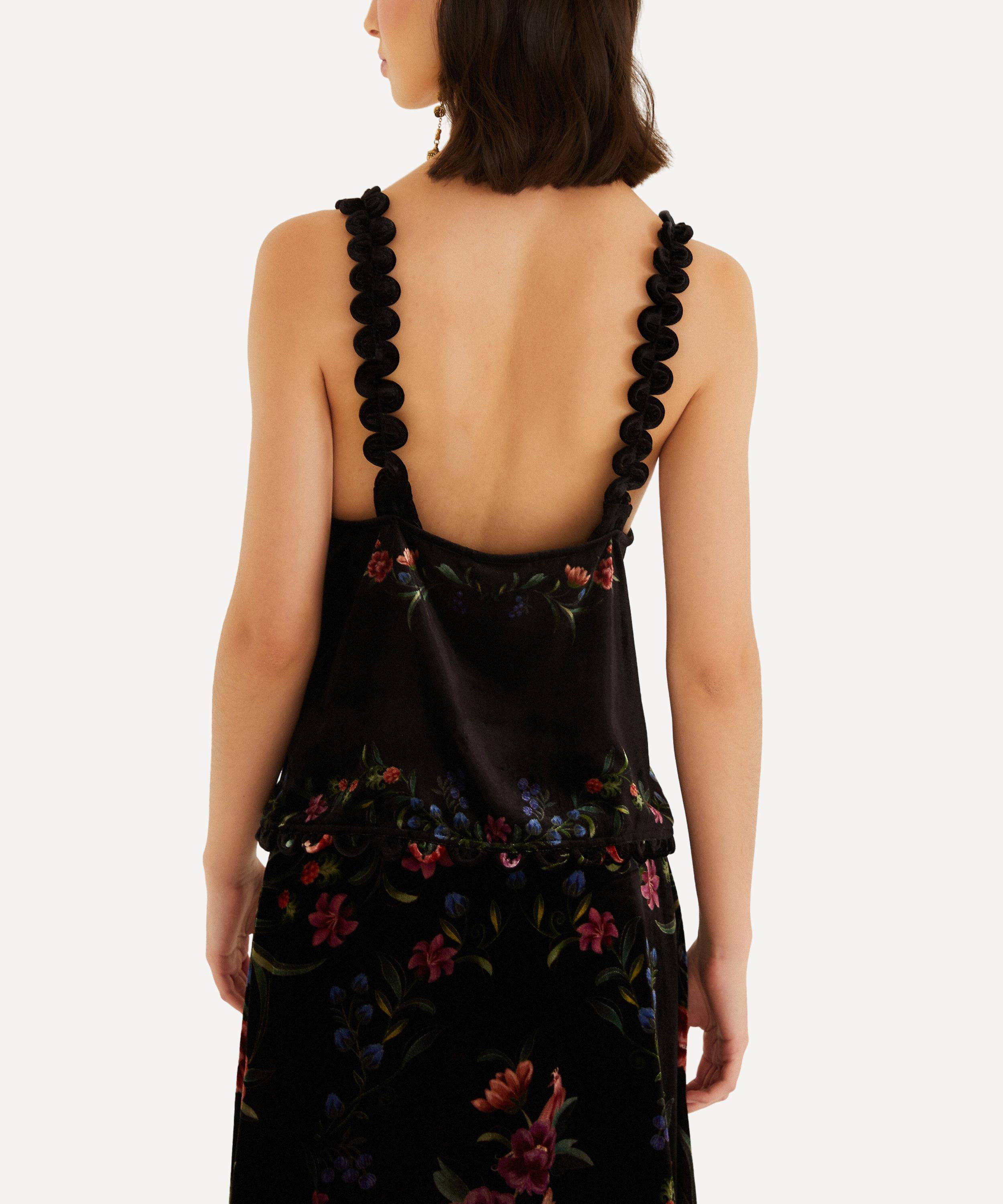 Black Belle Garden Scallop Sleeveless Top - 2