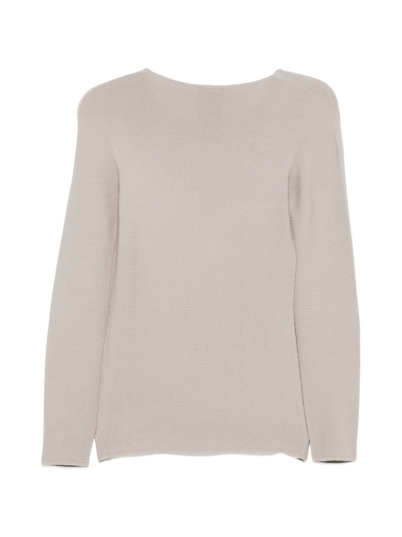 GIORGIO ARMANI ribbed crewneck sweater outlook