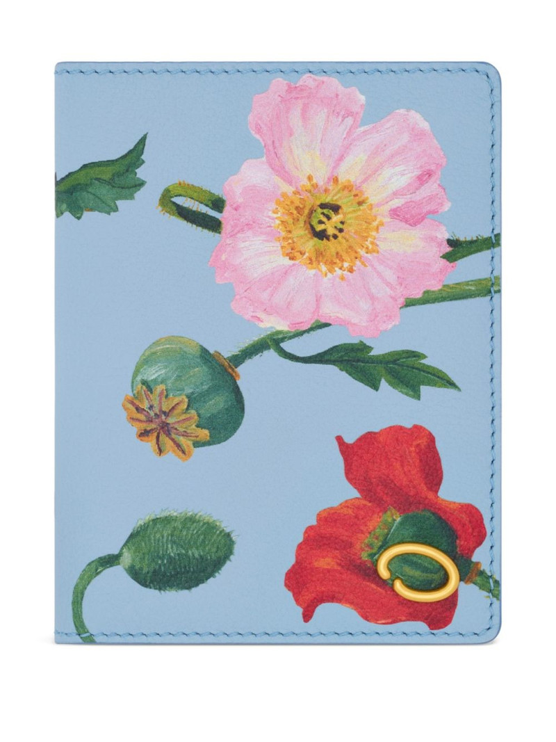 Oscar de la Renta poppy-printed passport cover outlook