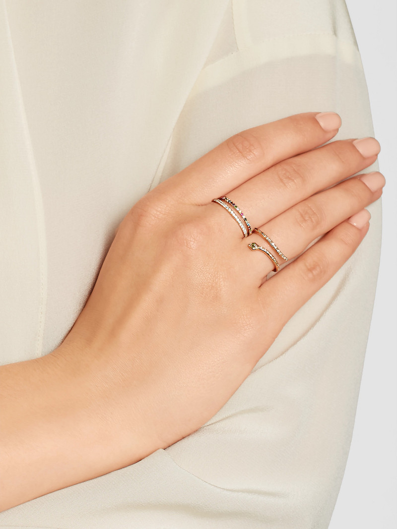 ILEANA MAKRI Thread 18-karat Rose Gold Multi-stone Ring outlook