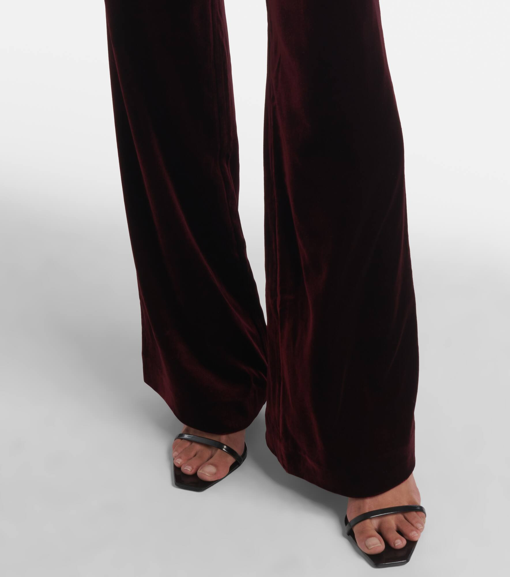 Velvet wide-leg pants - 5