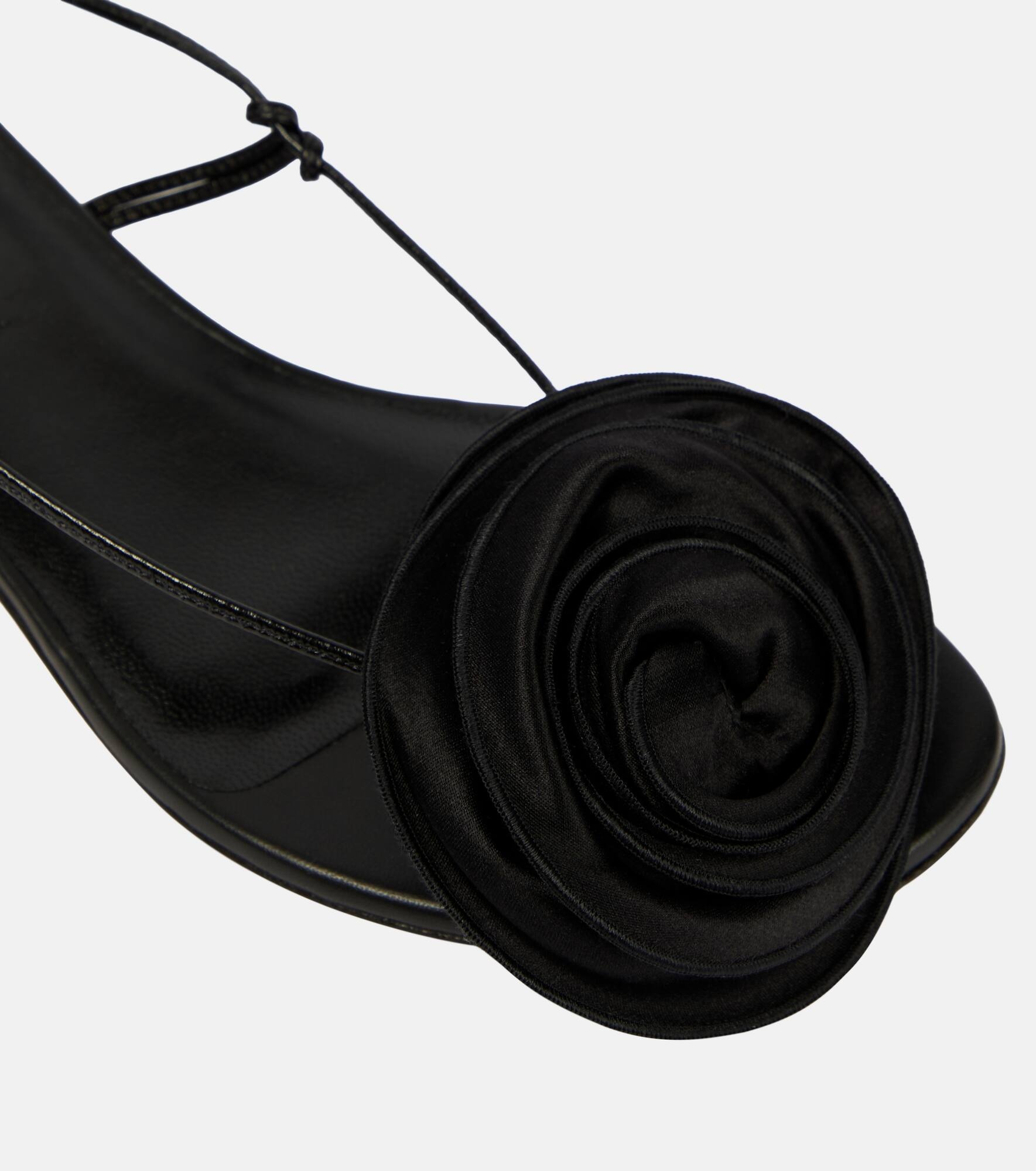 Appliqué leather sandals - 6