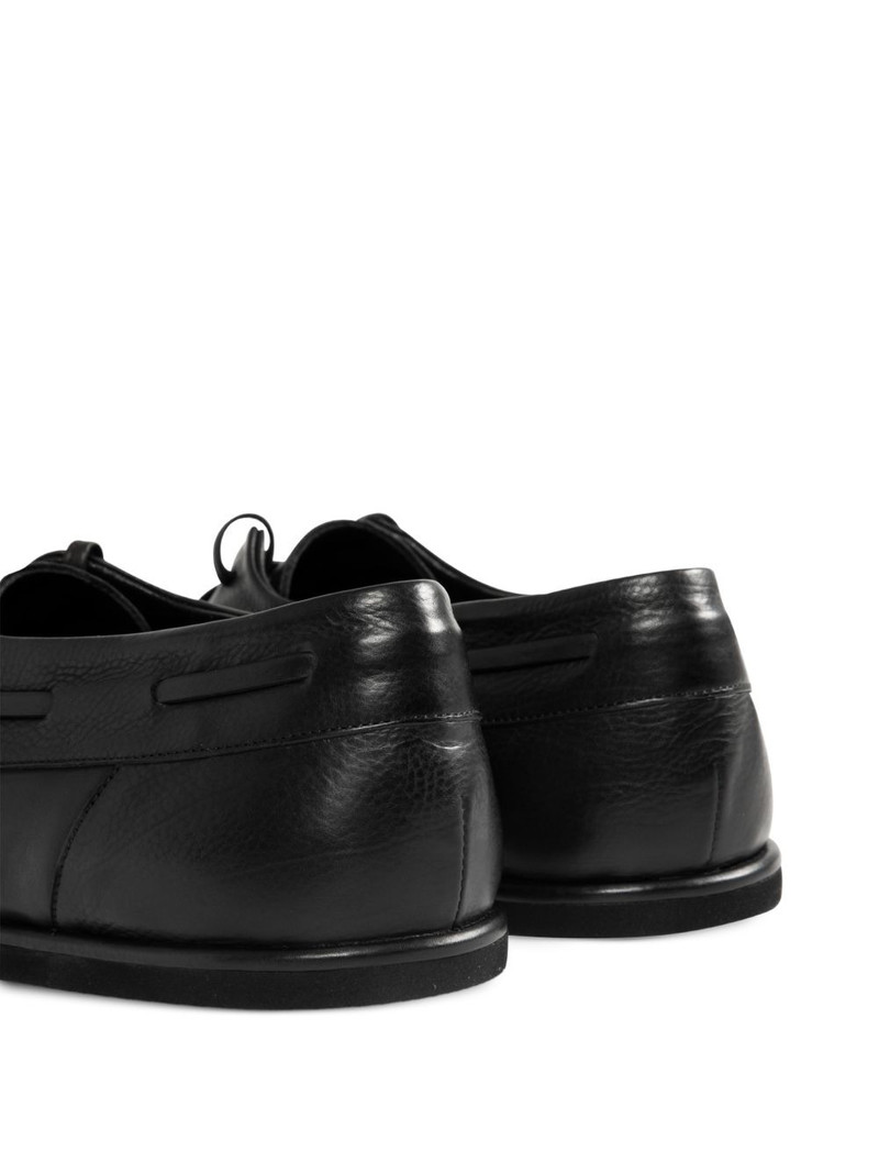 lace-up leather boat shoes 4