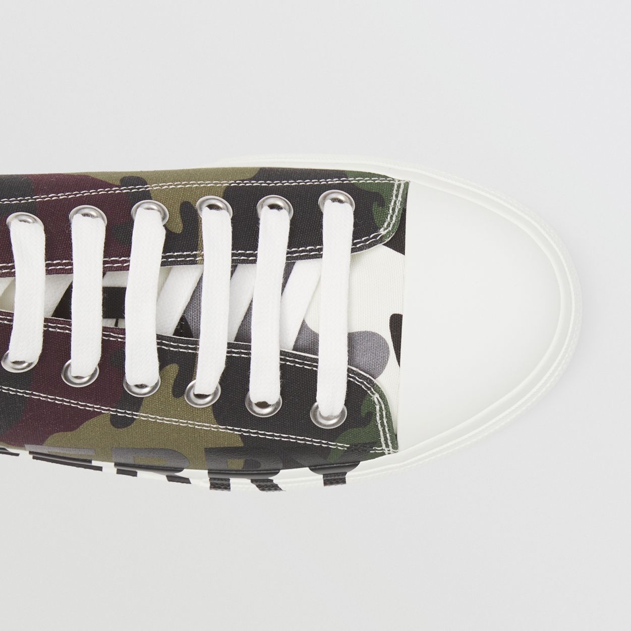 Logo Print Camouflage Cotton Sneakers - 3