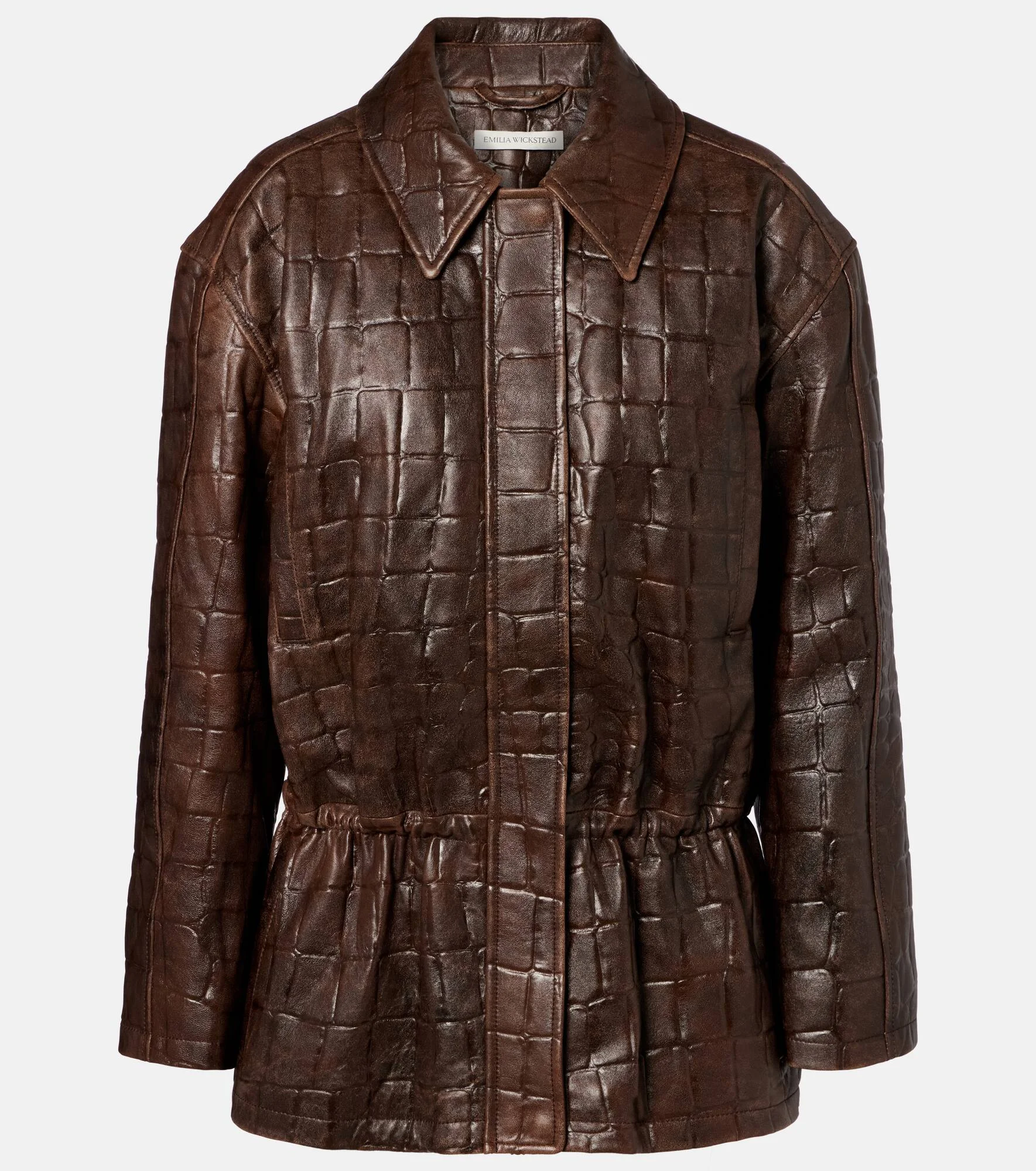 Norcutt croc-effect leather jacket - 1