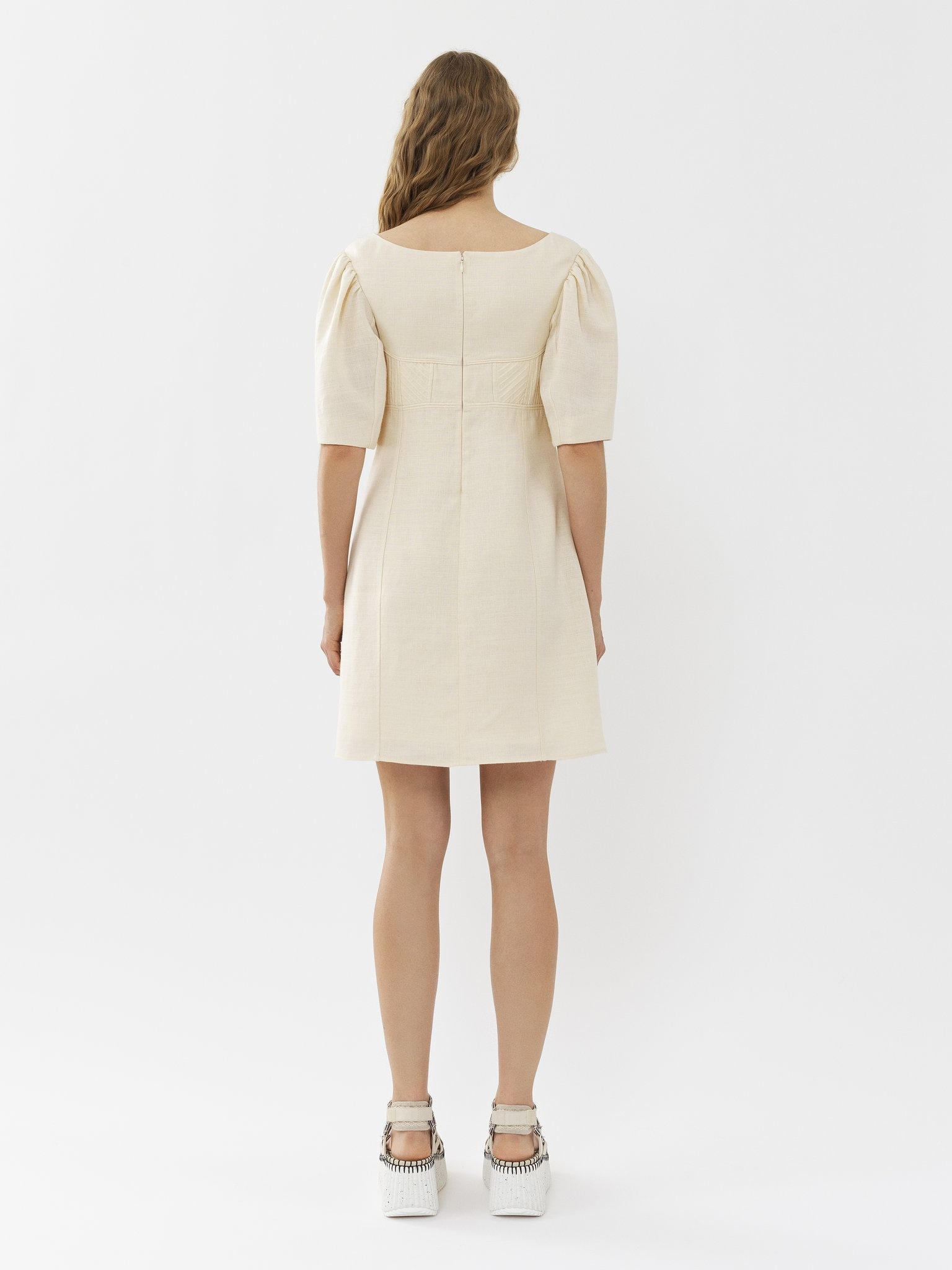 BOAT-NECK MINI DRESS - 4