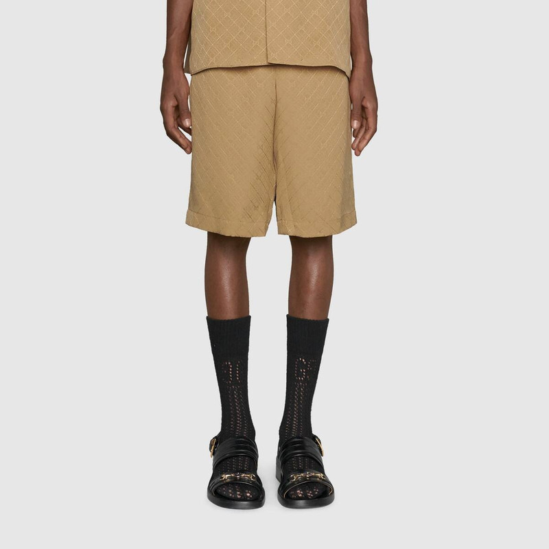 Check GG silk crêpe shorts 3