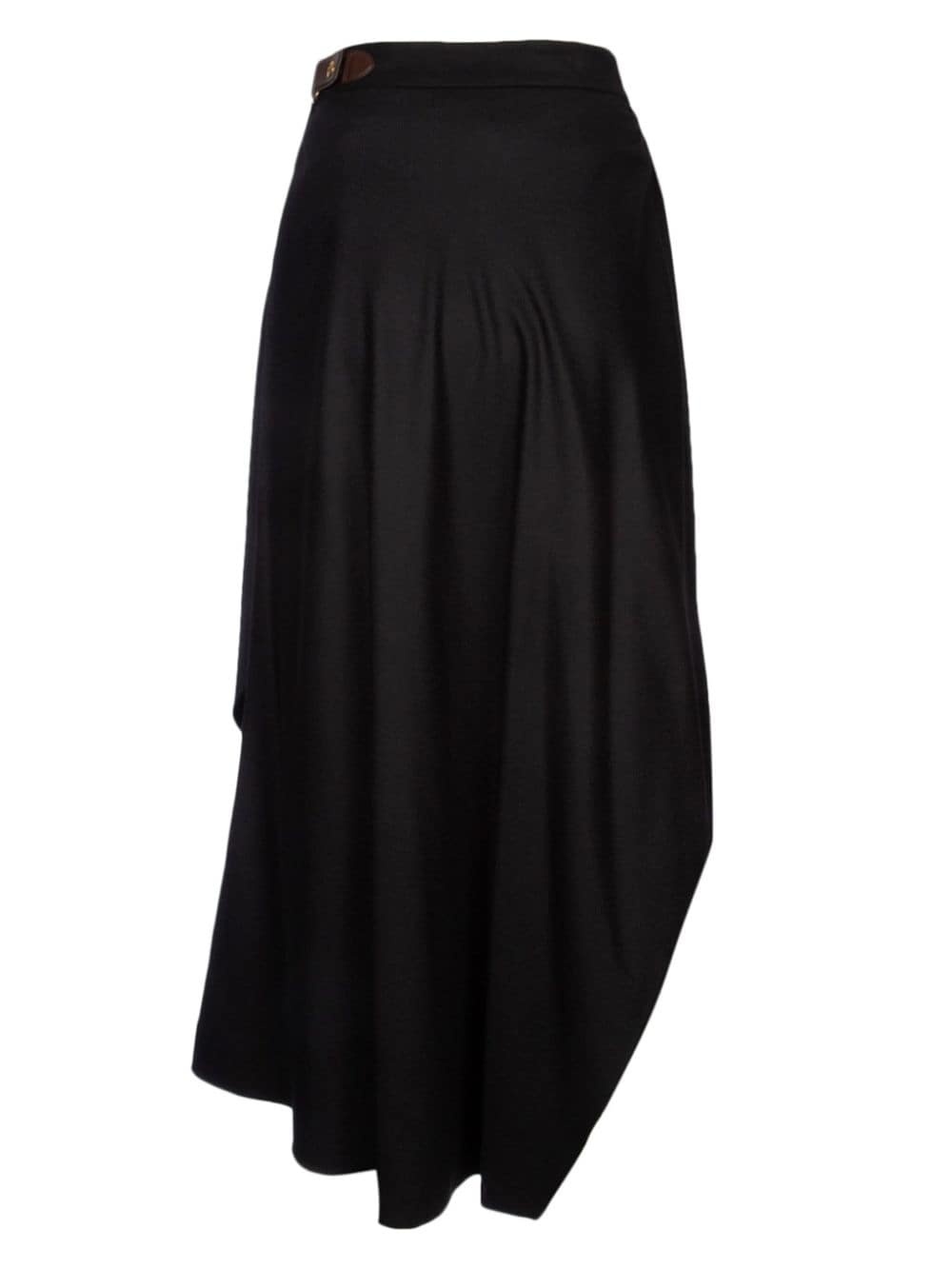 asymmetric cashmere midi skirt - 2