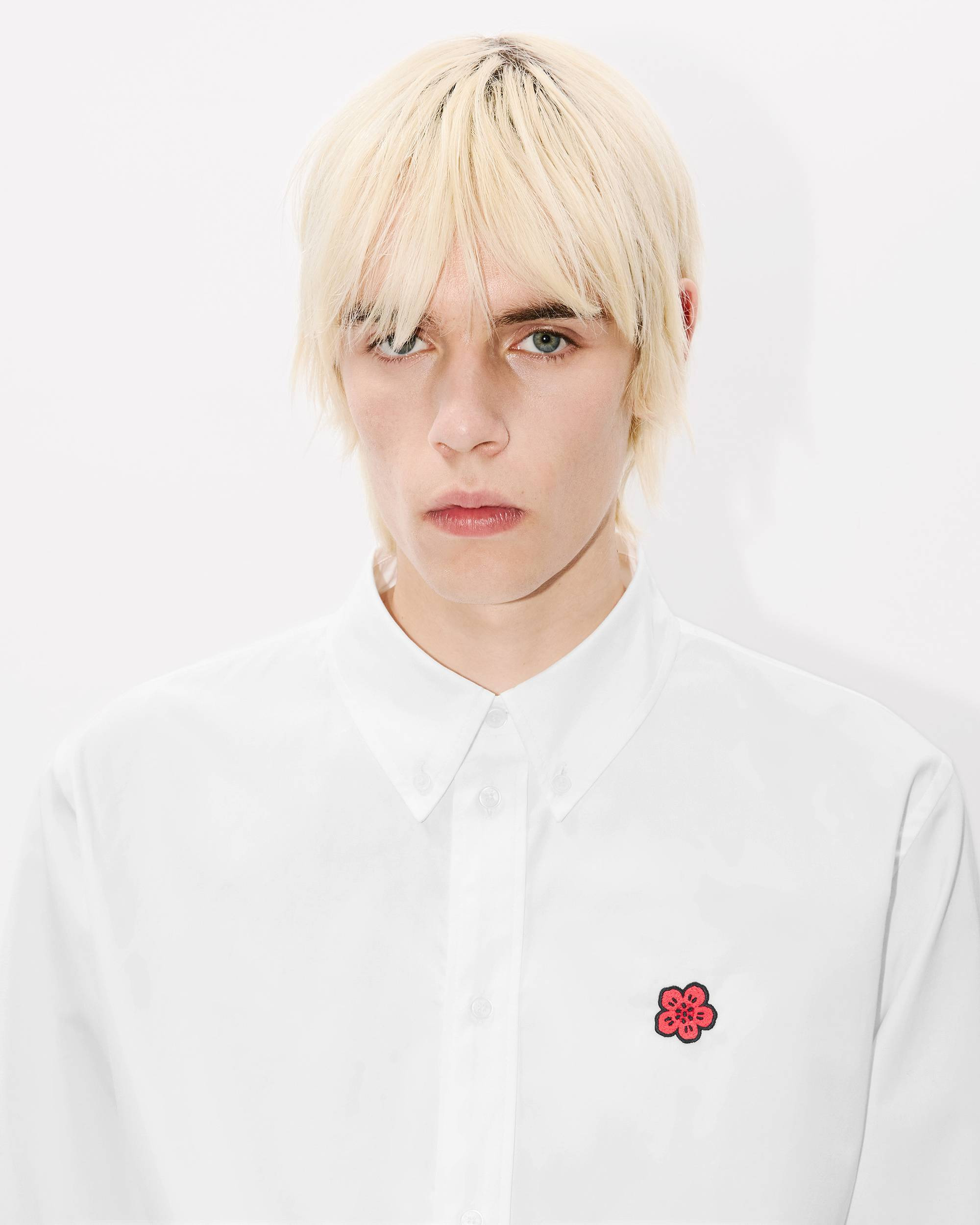 'Boke Flower' embroidered casual shirt - 6