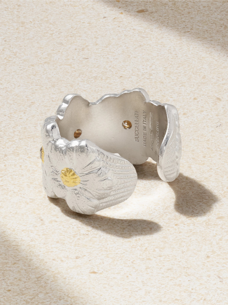 Blossoms Eternelle Sterling Silver And Gold Vermeil Diamond Ring 3
