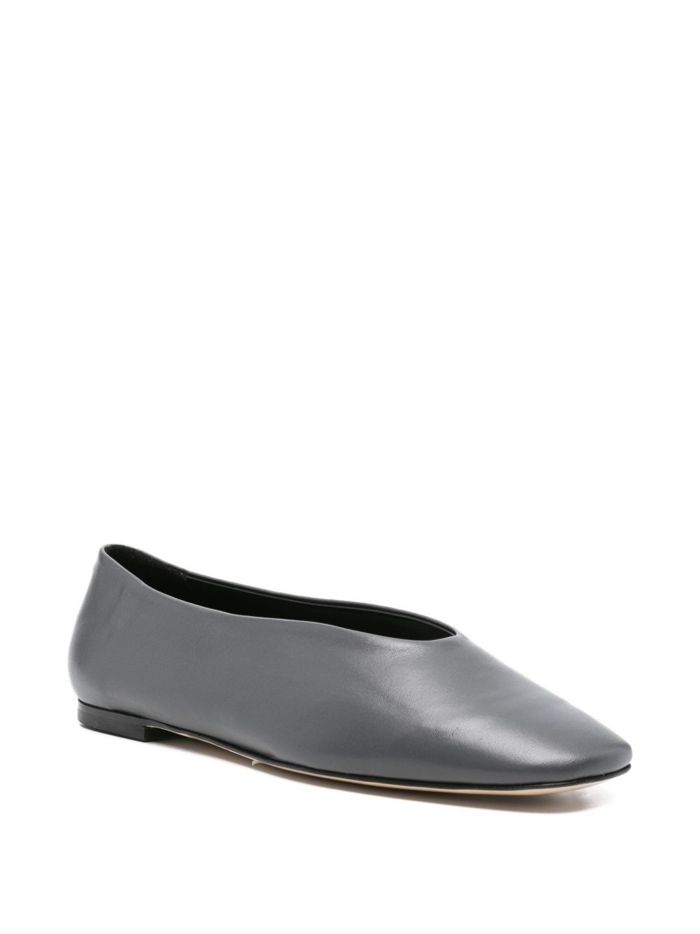 pointed-toe leather flats - 2