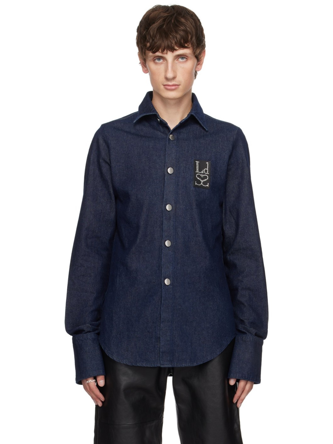 Indigo Button Denim Shirt - 1