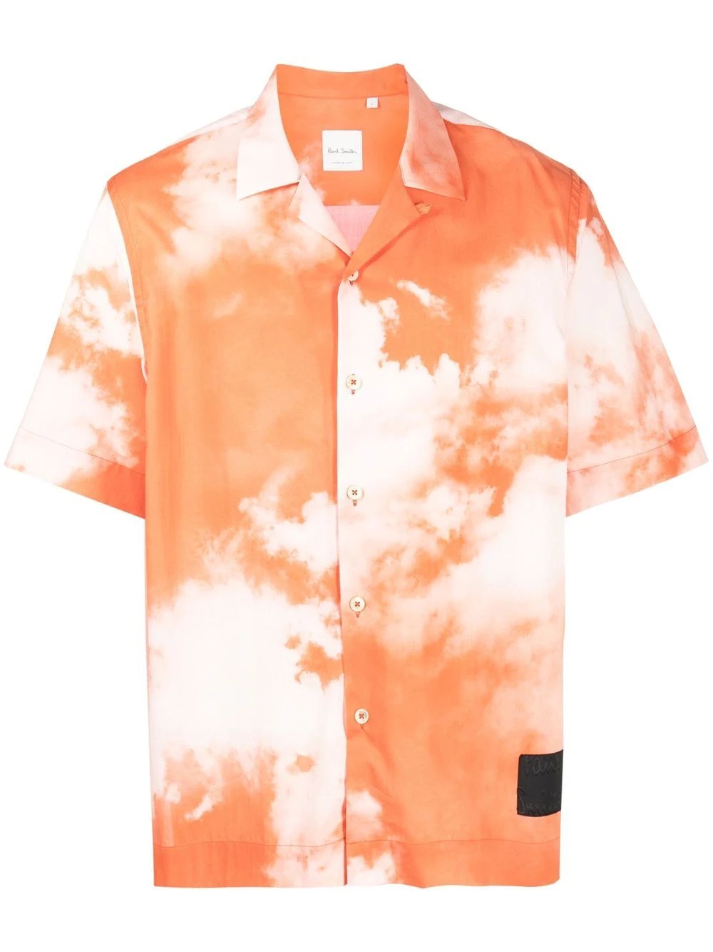 cloud-print short-sleeved shirt - 1