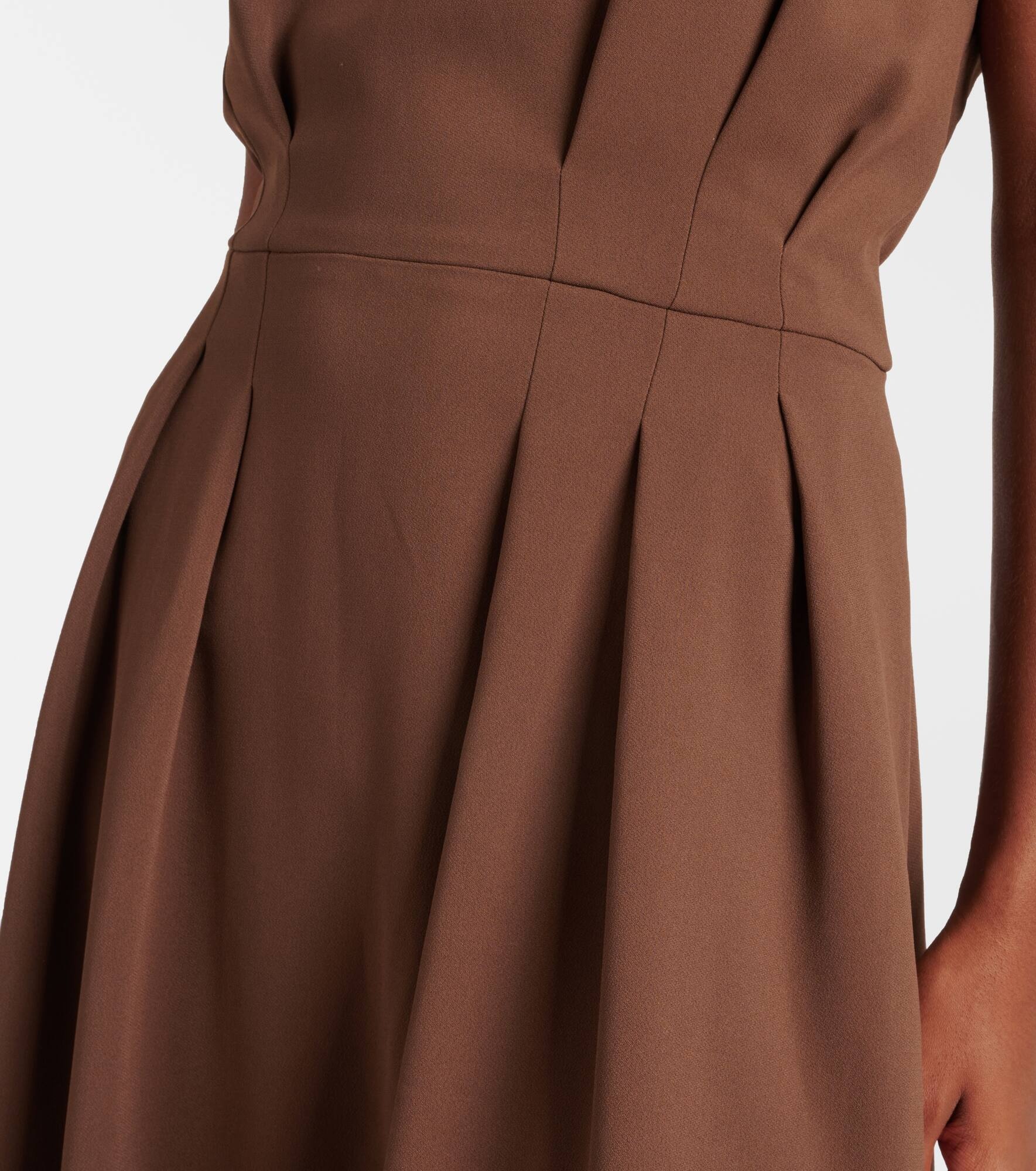 Pleated cady midi dress - 5