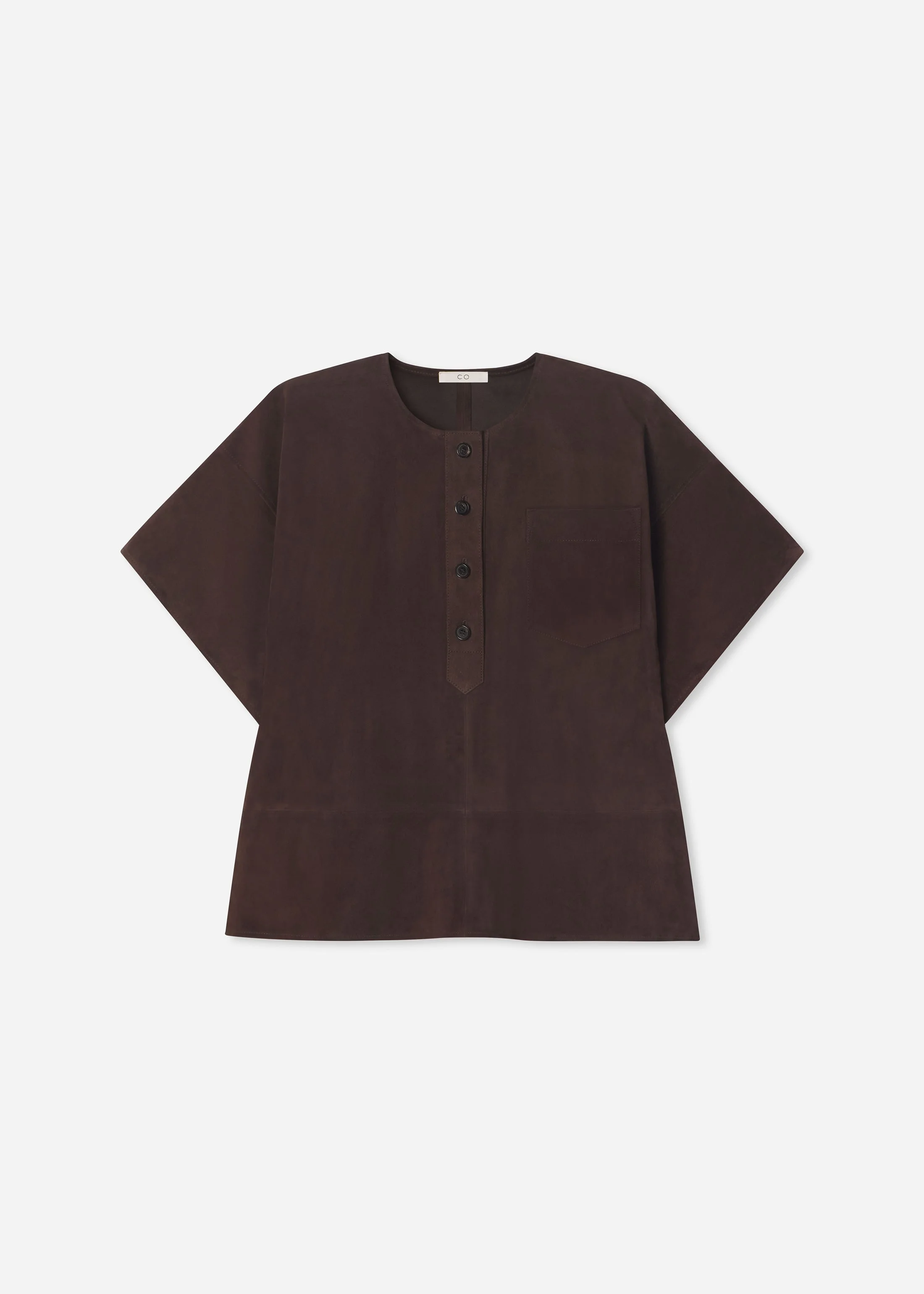 Boxy Shirt in Suede - 1