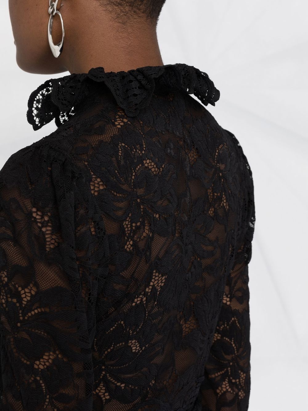 cropped lace blouse - 3