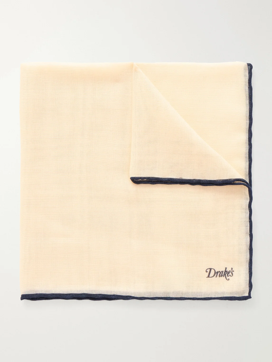 Logo-Print Silk and Wool-Blend Gauze Pocket Square - 1