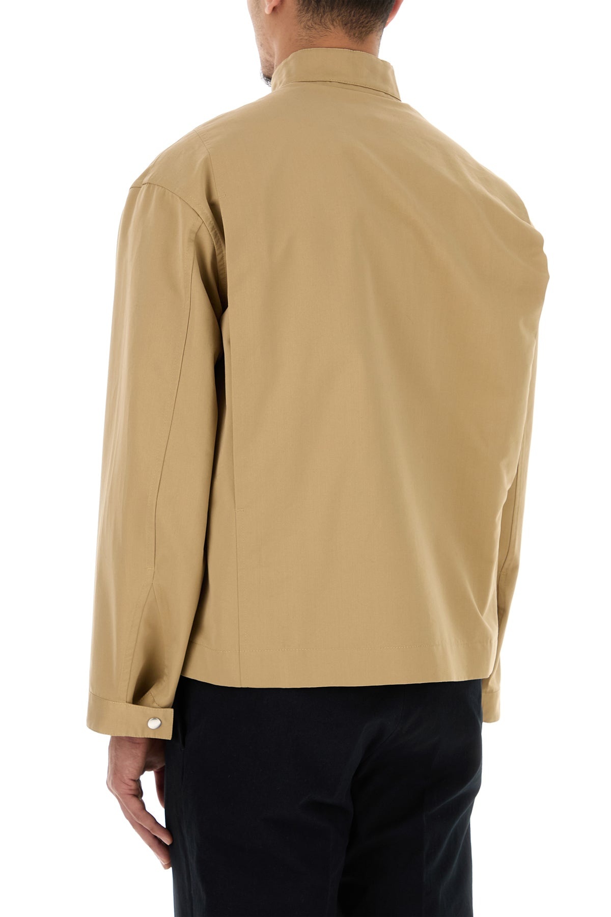 Beige cotton blend jacket - 4
