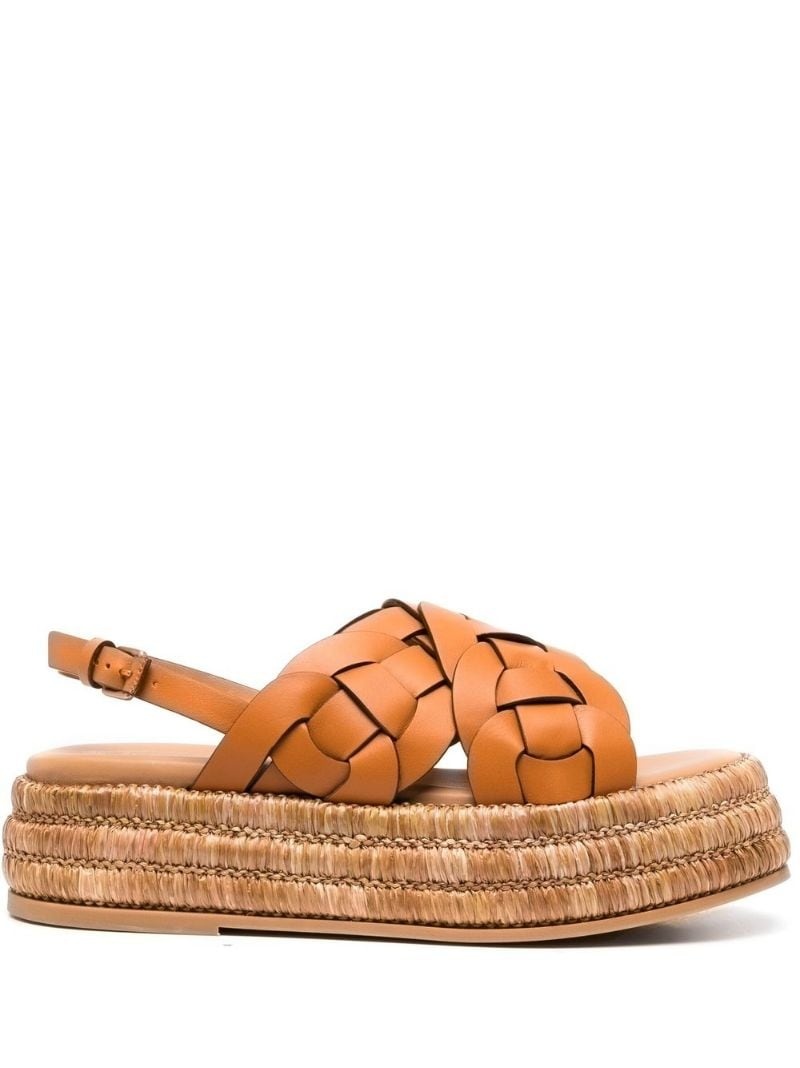 45mm woven leather sandals - 1