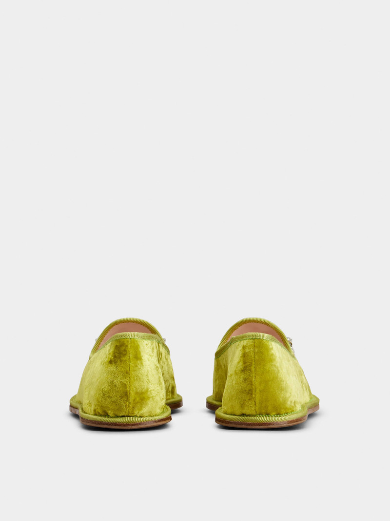 Roger Vivier Babby Viv' Strass Embroidered Buckle Slippers in Velvet outlook