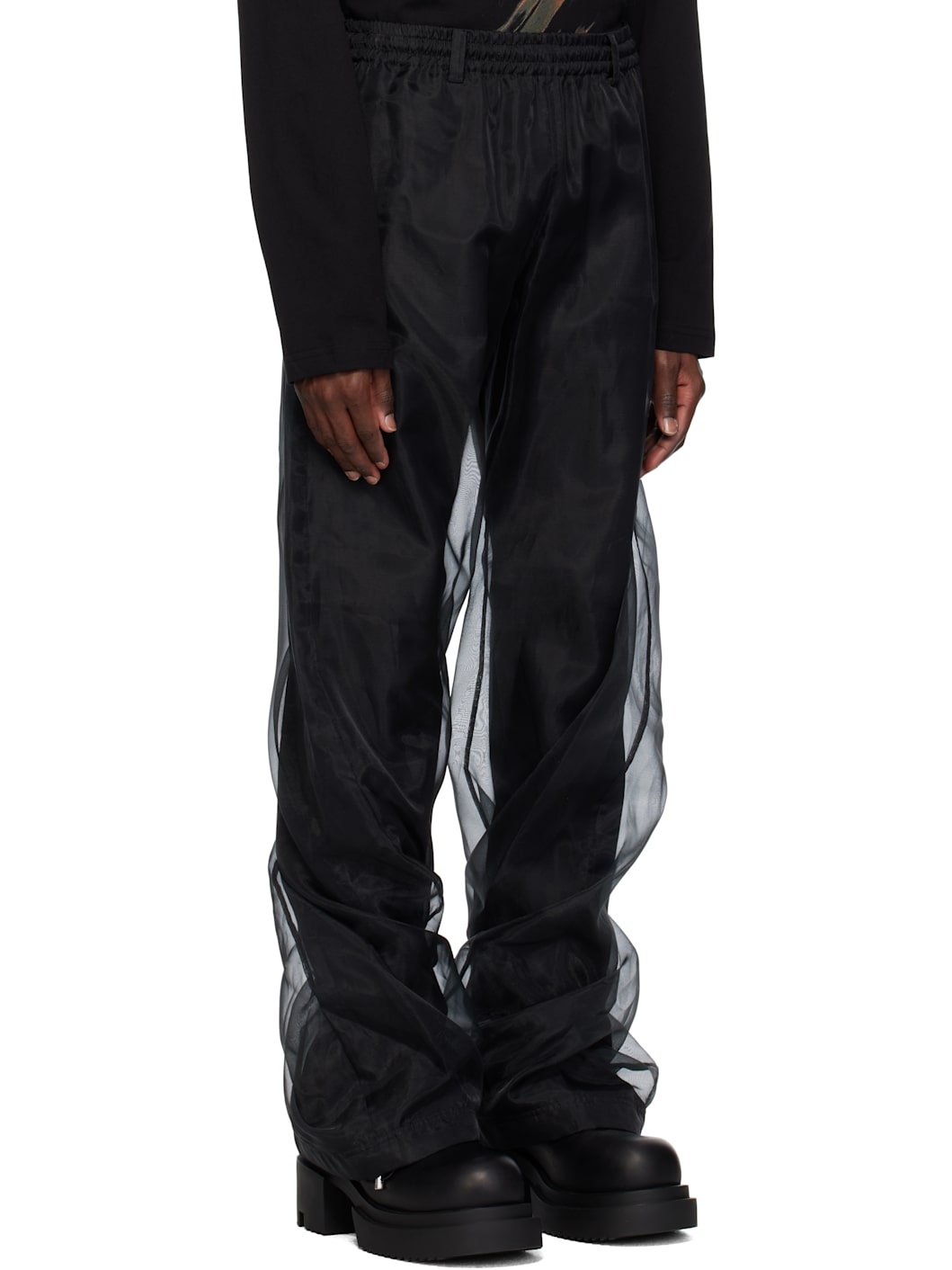 Black Layered Trousers - 2