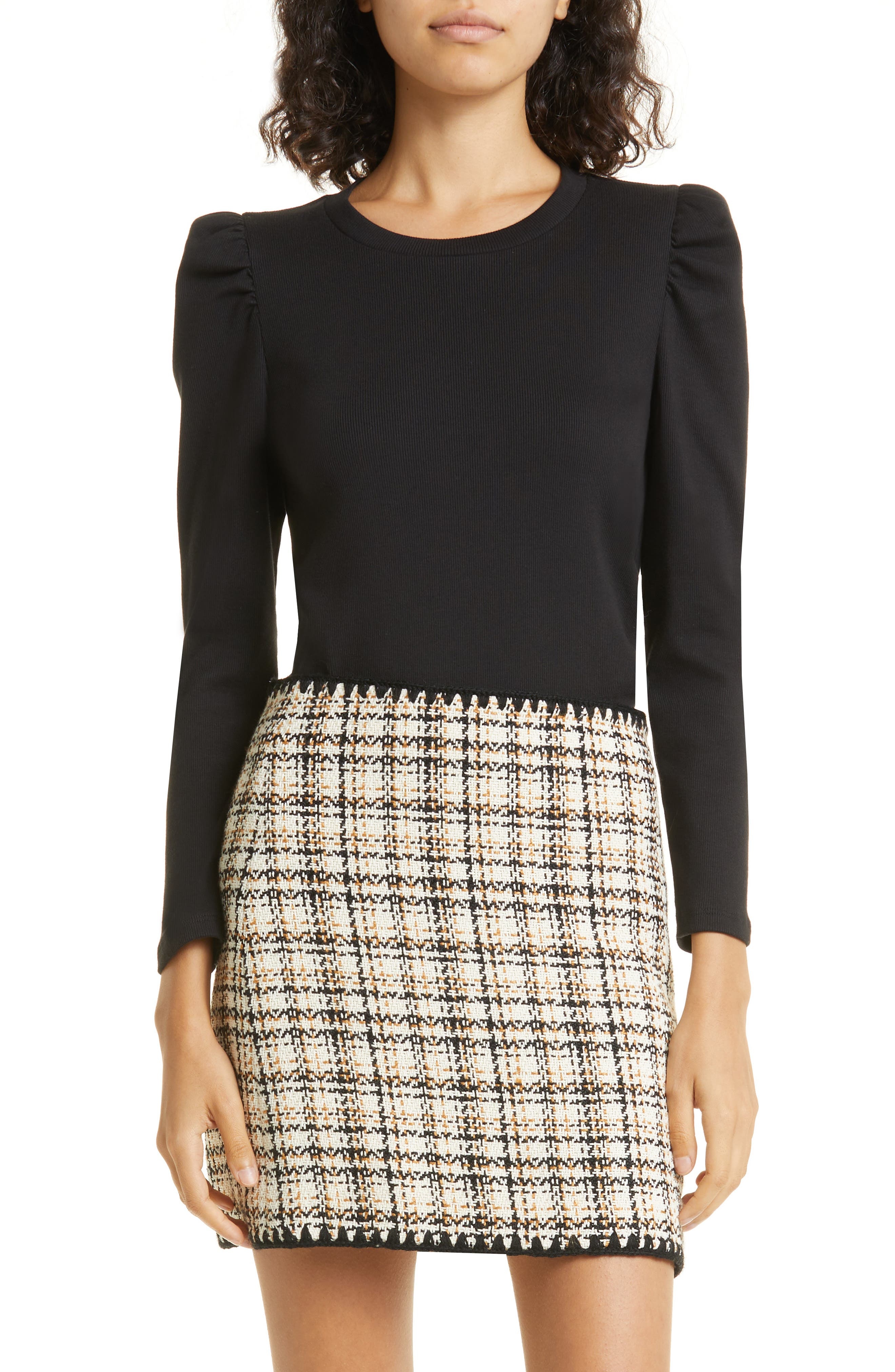 Veronica Beard Britney Rib Top in Black at Nordstrom - 1