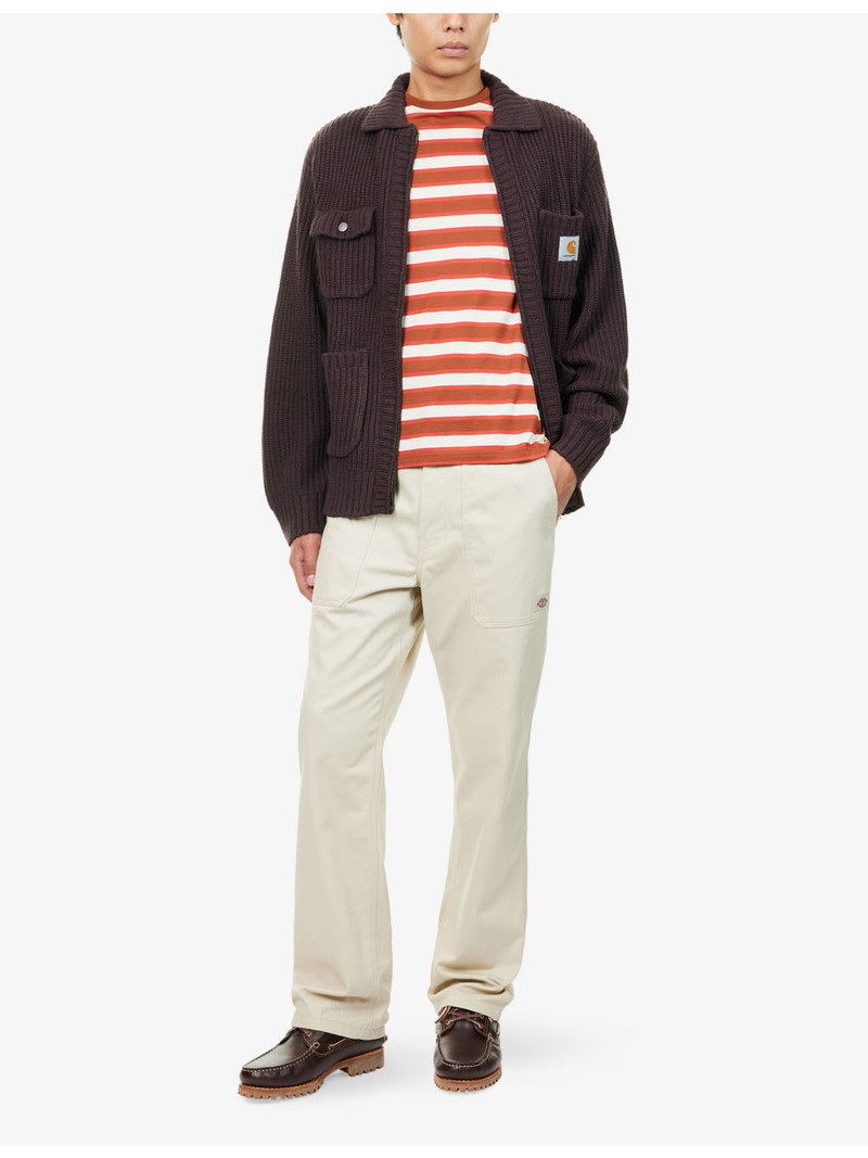 Carhartt Chore Logo-Patch Knitted Wool-Blend Cardigan outlook