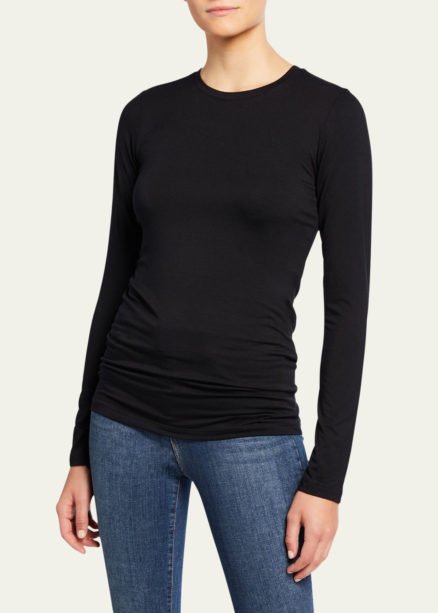 Tess Long-Sleeve Crewneck Tee - 1