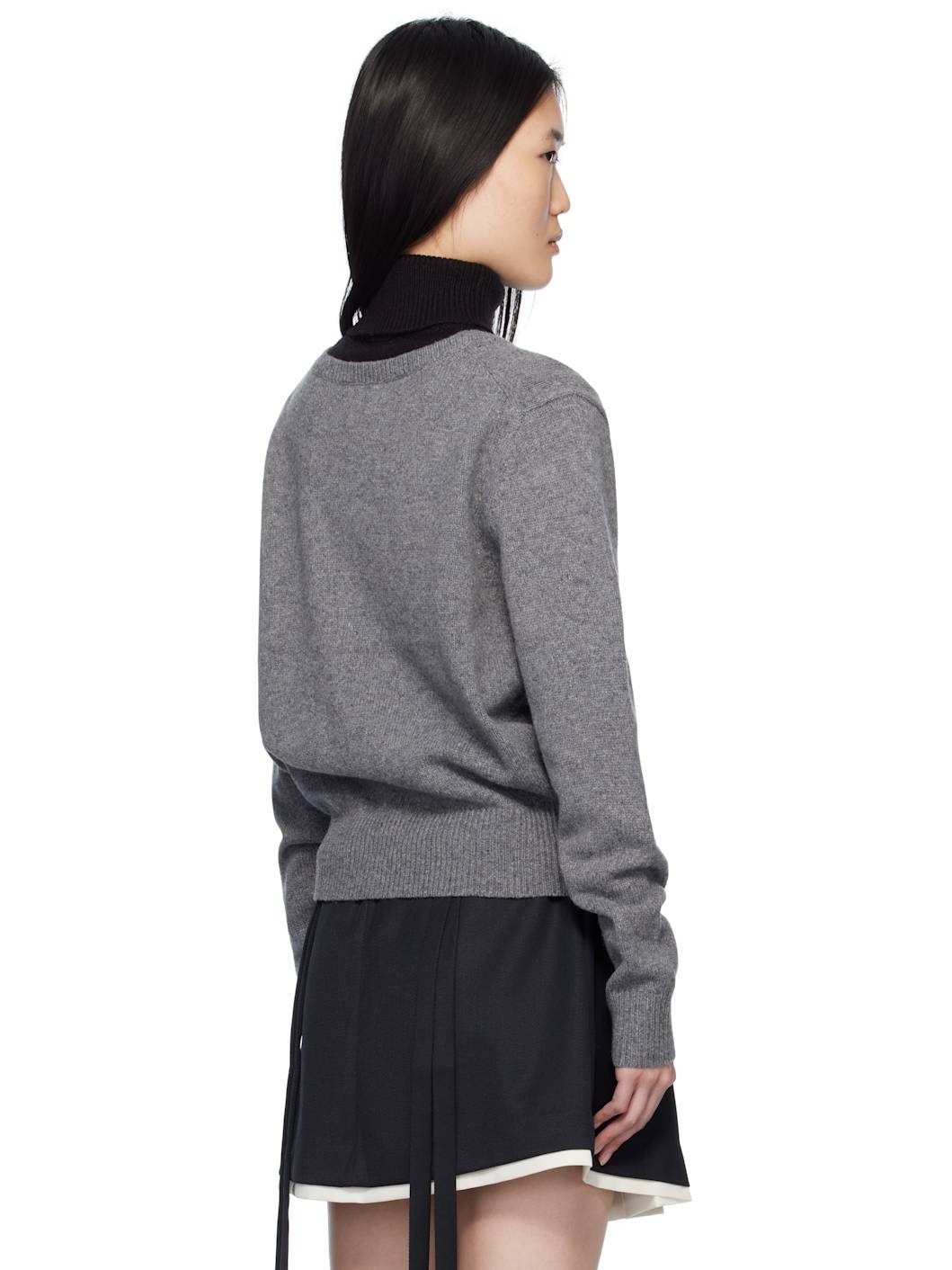Gray & Black Bamboo Turtleneck - 3