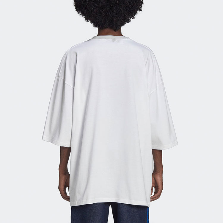 Men's adidas originals x Kerwin Frost Crossover Cartoon Printing Loose Round Neck Short Sleeve White - 5