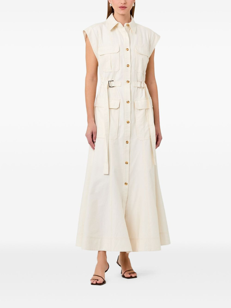 NICHOLAS buckle-detail shirt midi dress outlook