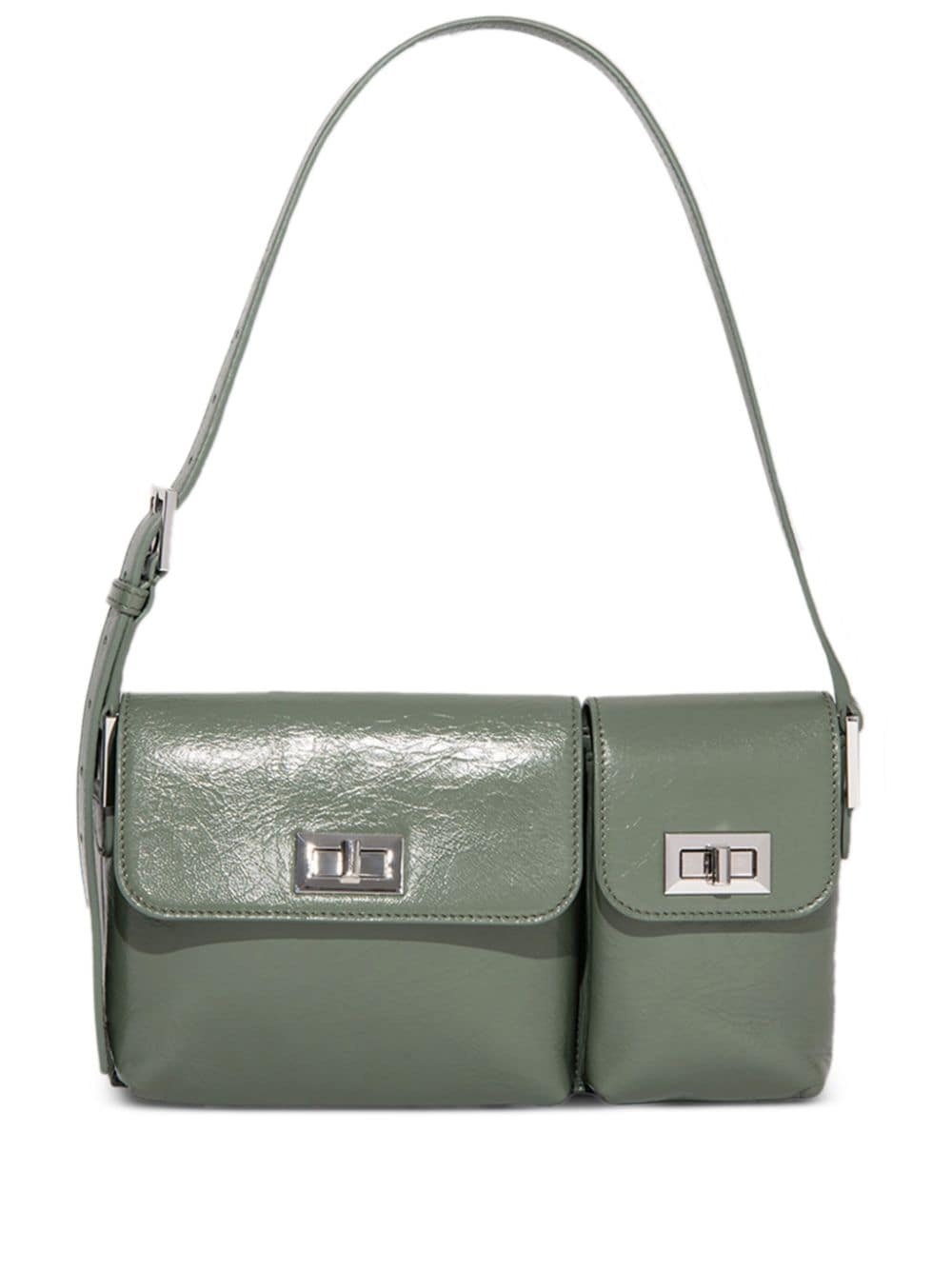 Billy leather creased shoulder bag - 1