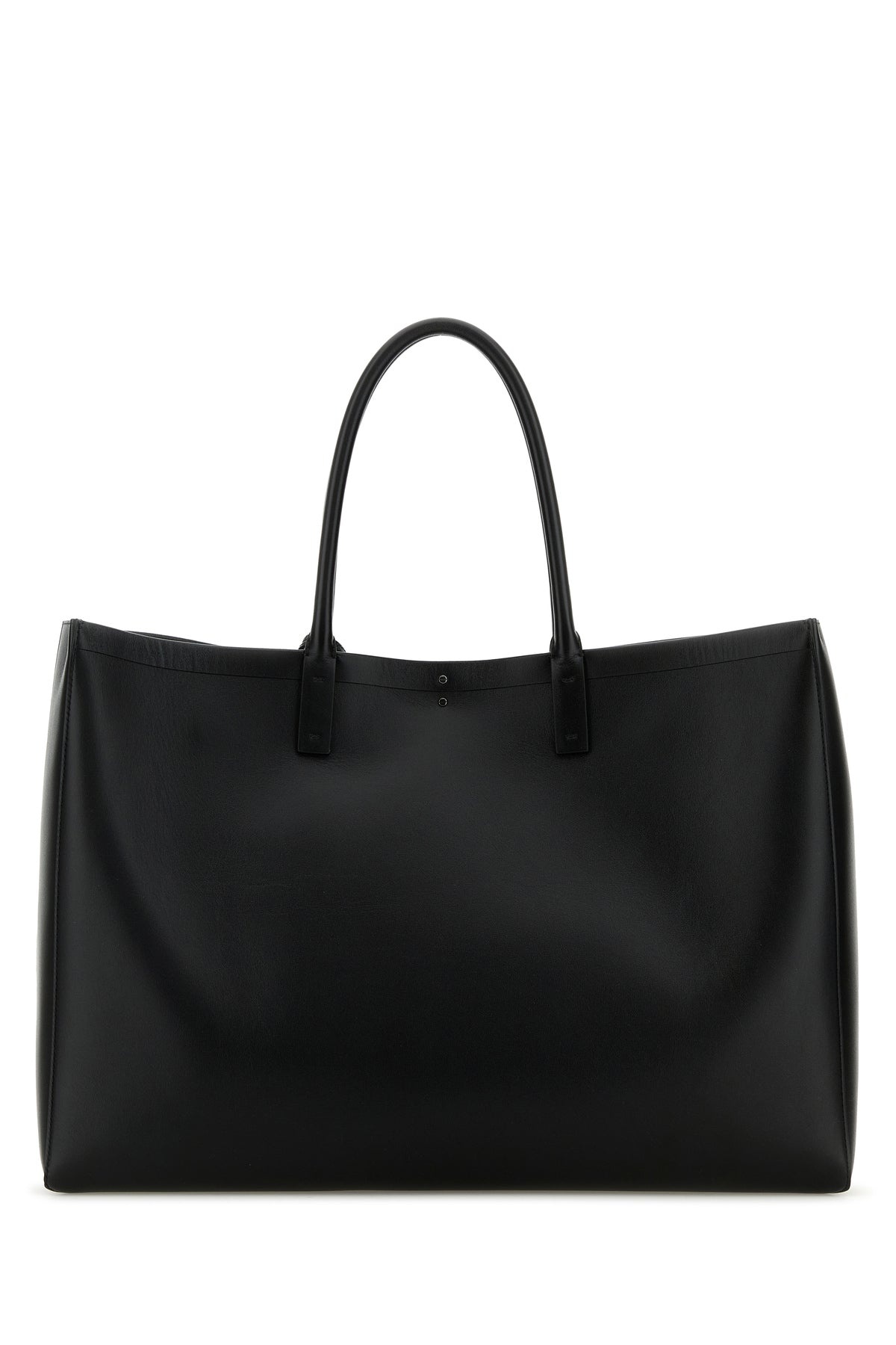 Black leather VLogo shopping bag - 3