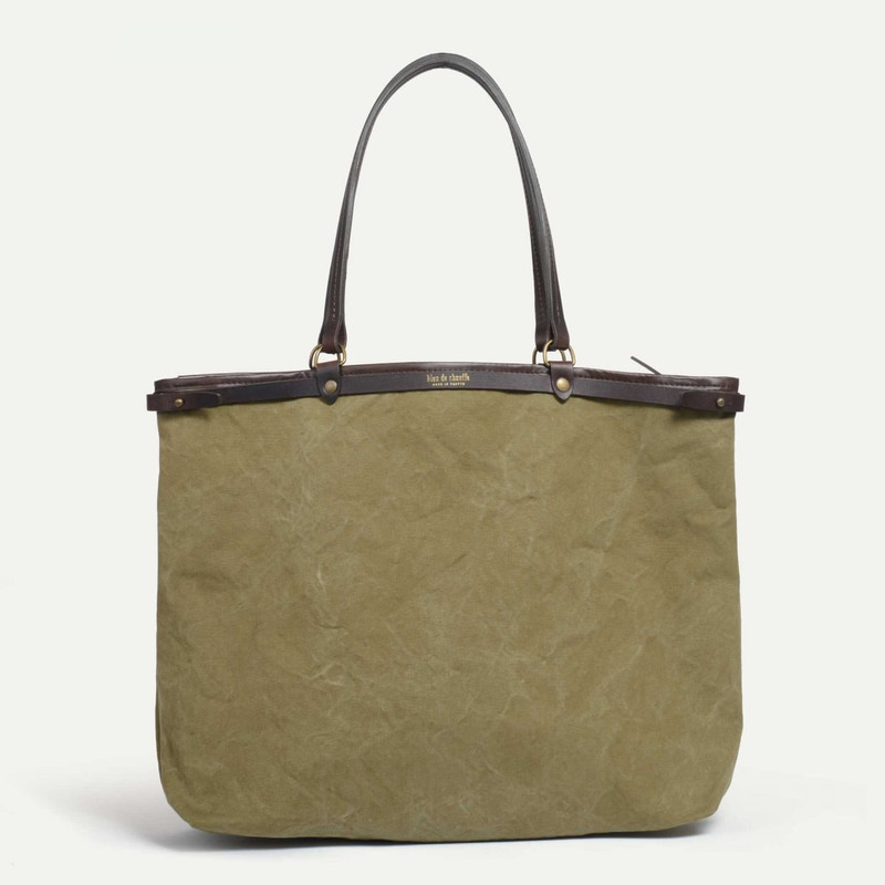 ADÈLE XL TOTE BAG - KHAKI US STONEWASHED 1