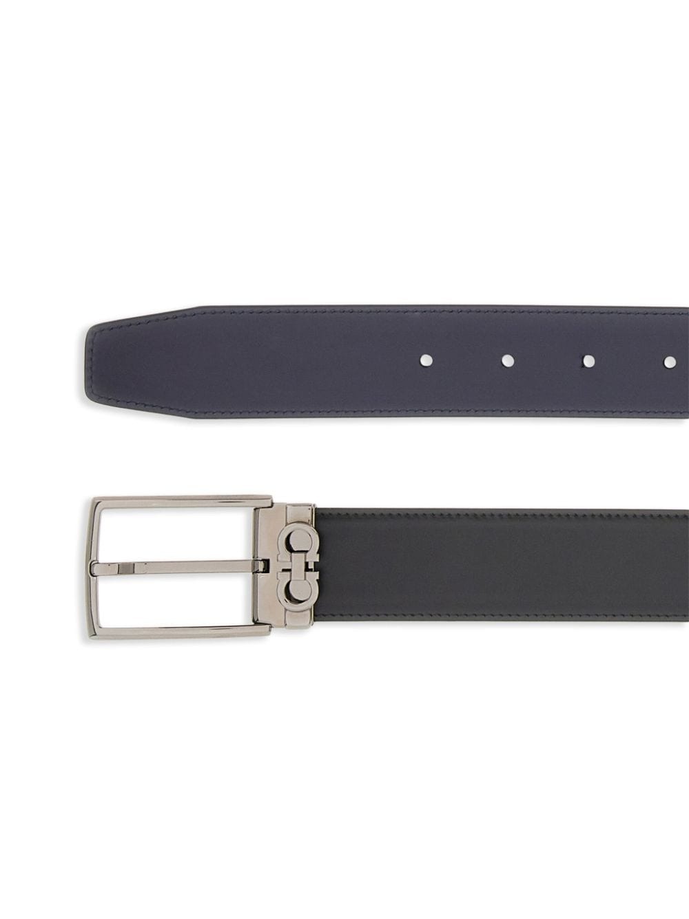 reversible Gancini leather belt - 2