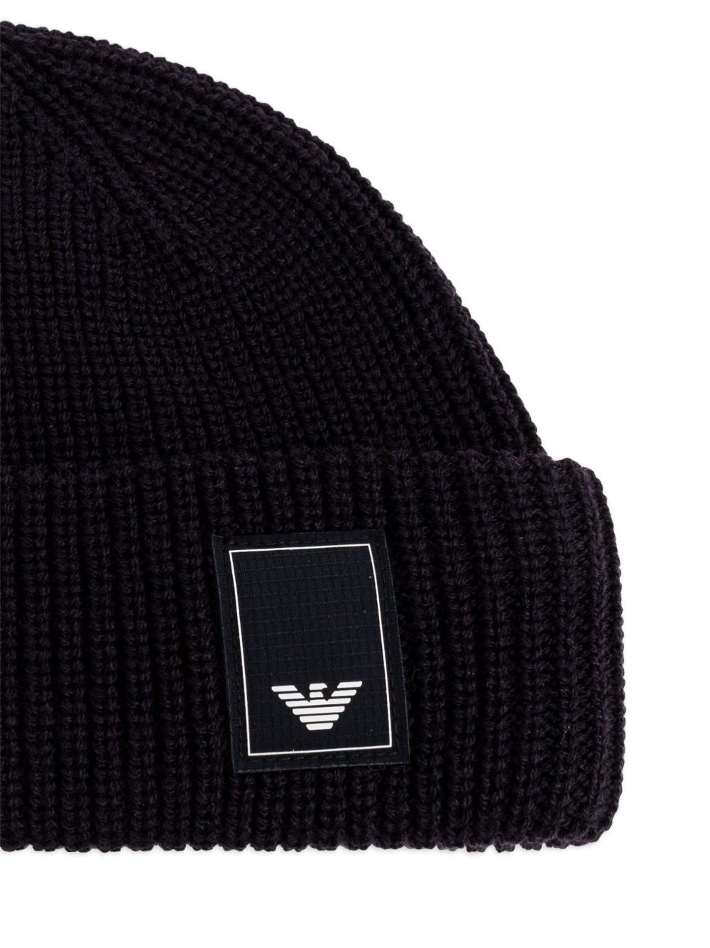 logo-patch beanie hat - 3