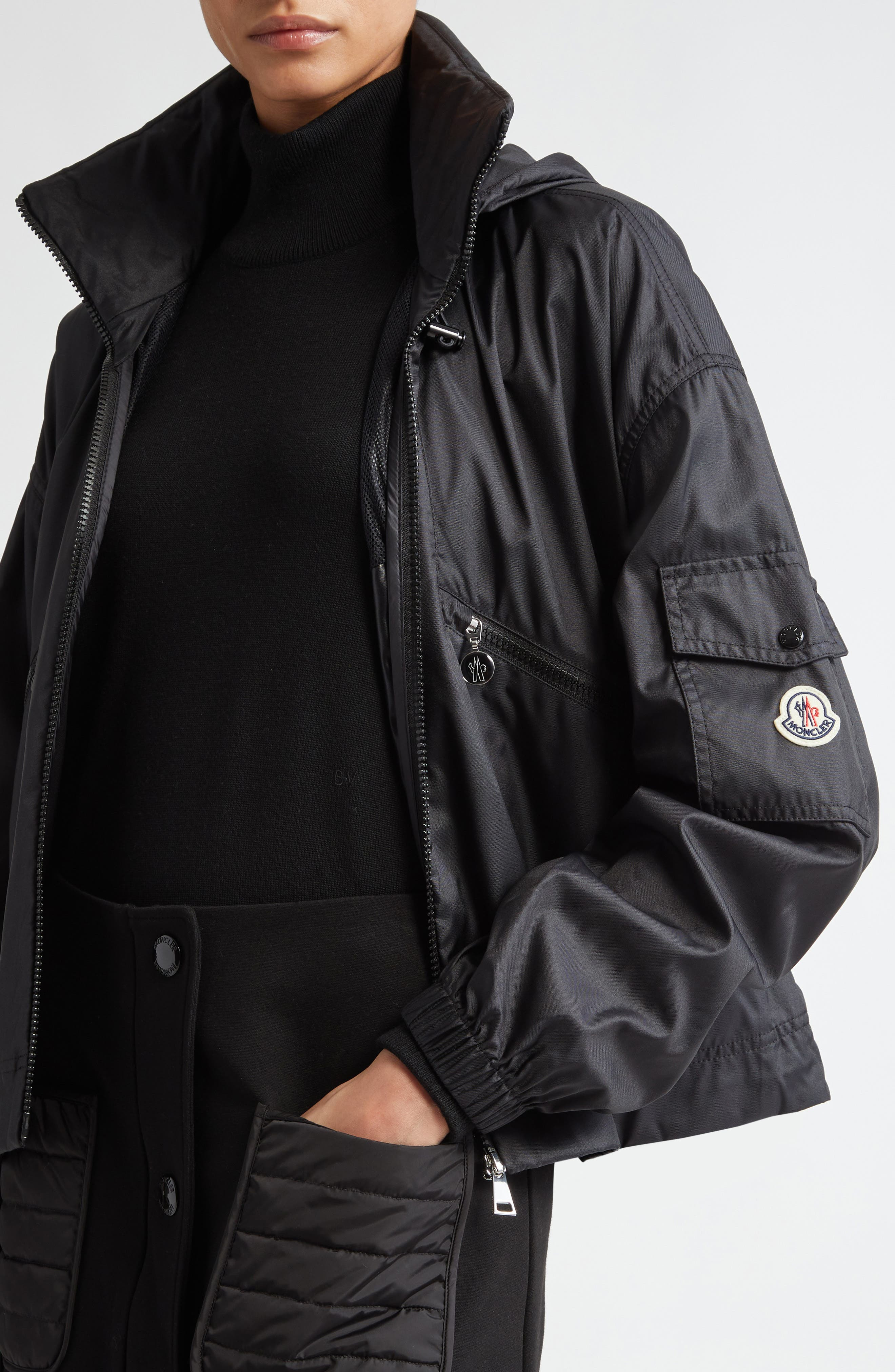 Moncler Hemar Hooded Jacket in Black at Nordstrom - 5