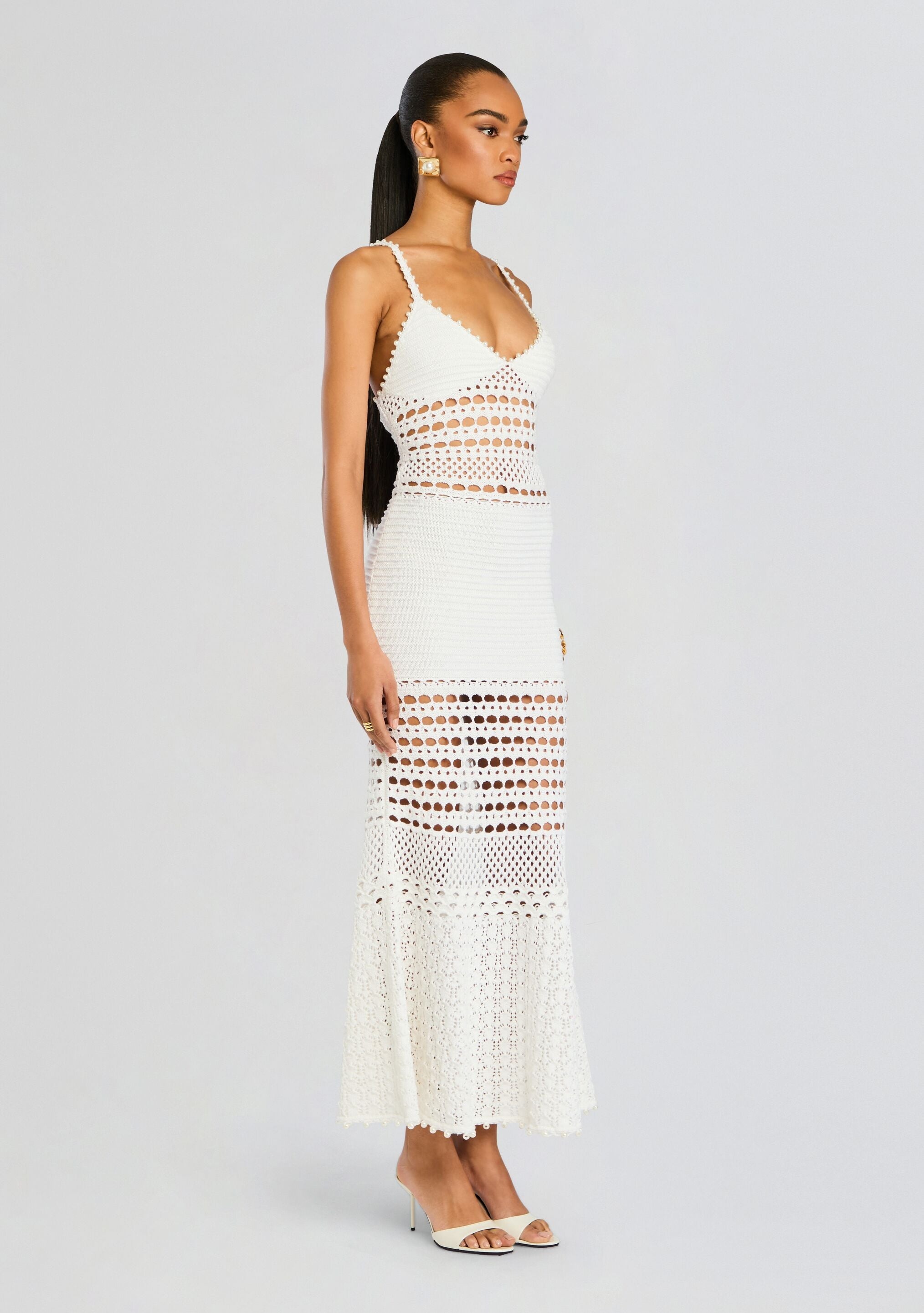 BELIZE KNIT CROCHET DRESS - 3