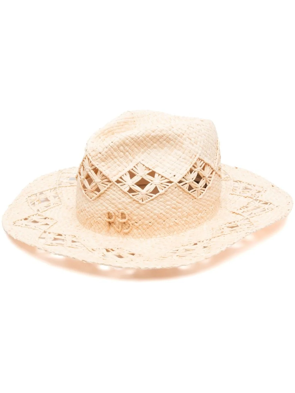 interwoven-straw fedora hat - 1