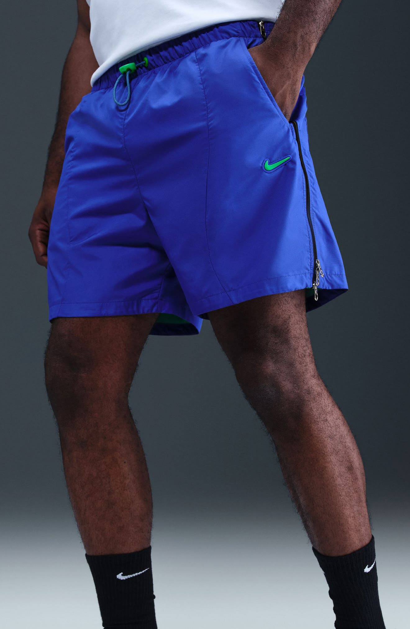 Nike Project F.R.O.G. Drawstring Shorts in Hyper Royal/Green Shock at Nordstrom - 6