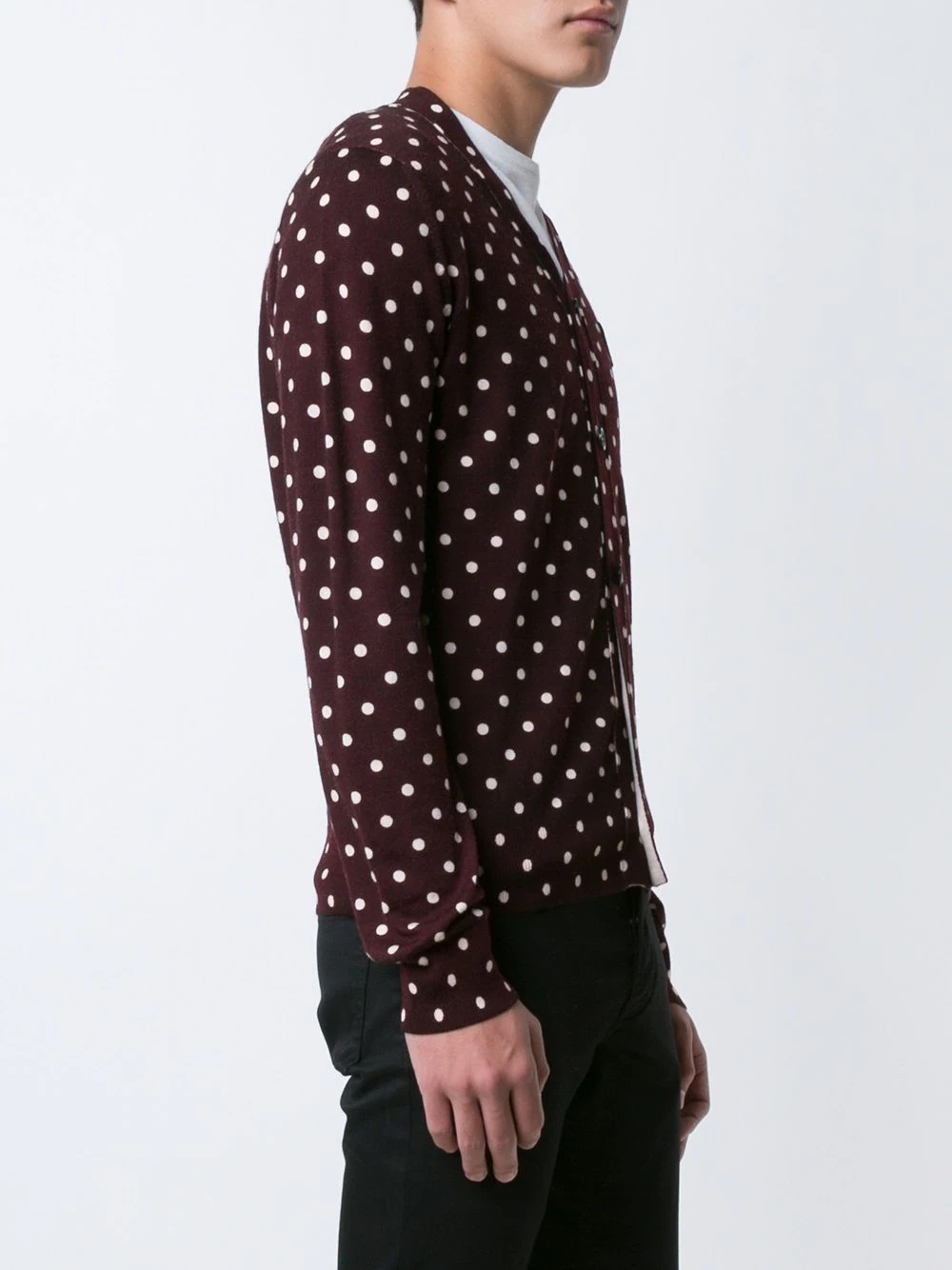 embroidered heart polka dot cardigan - 3