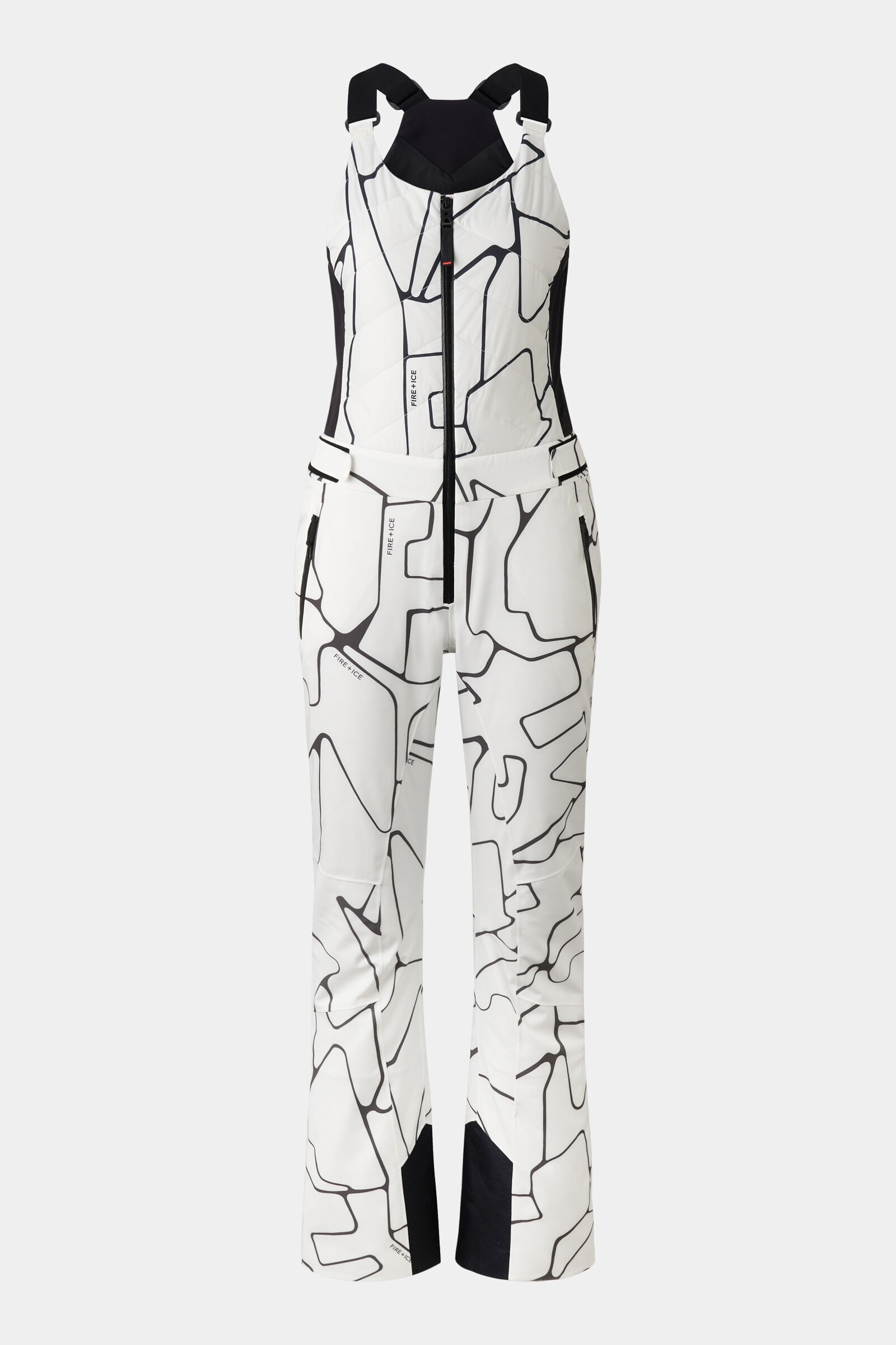 Ivie Bib pants in White/Black - 1