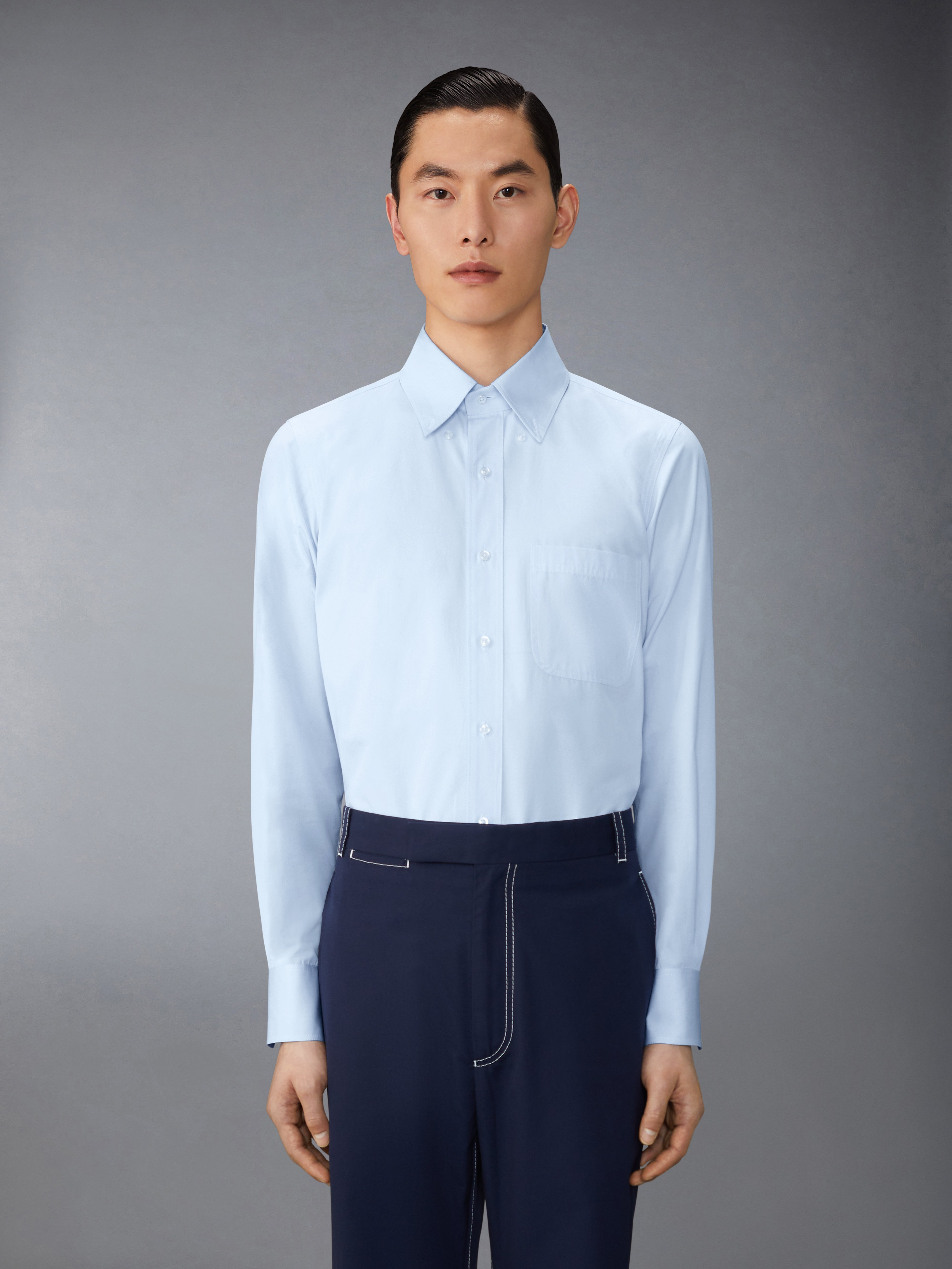 pointed-collar cotton shirt - 2