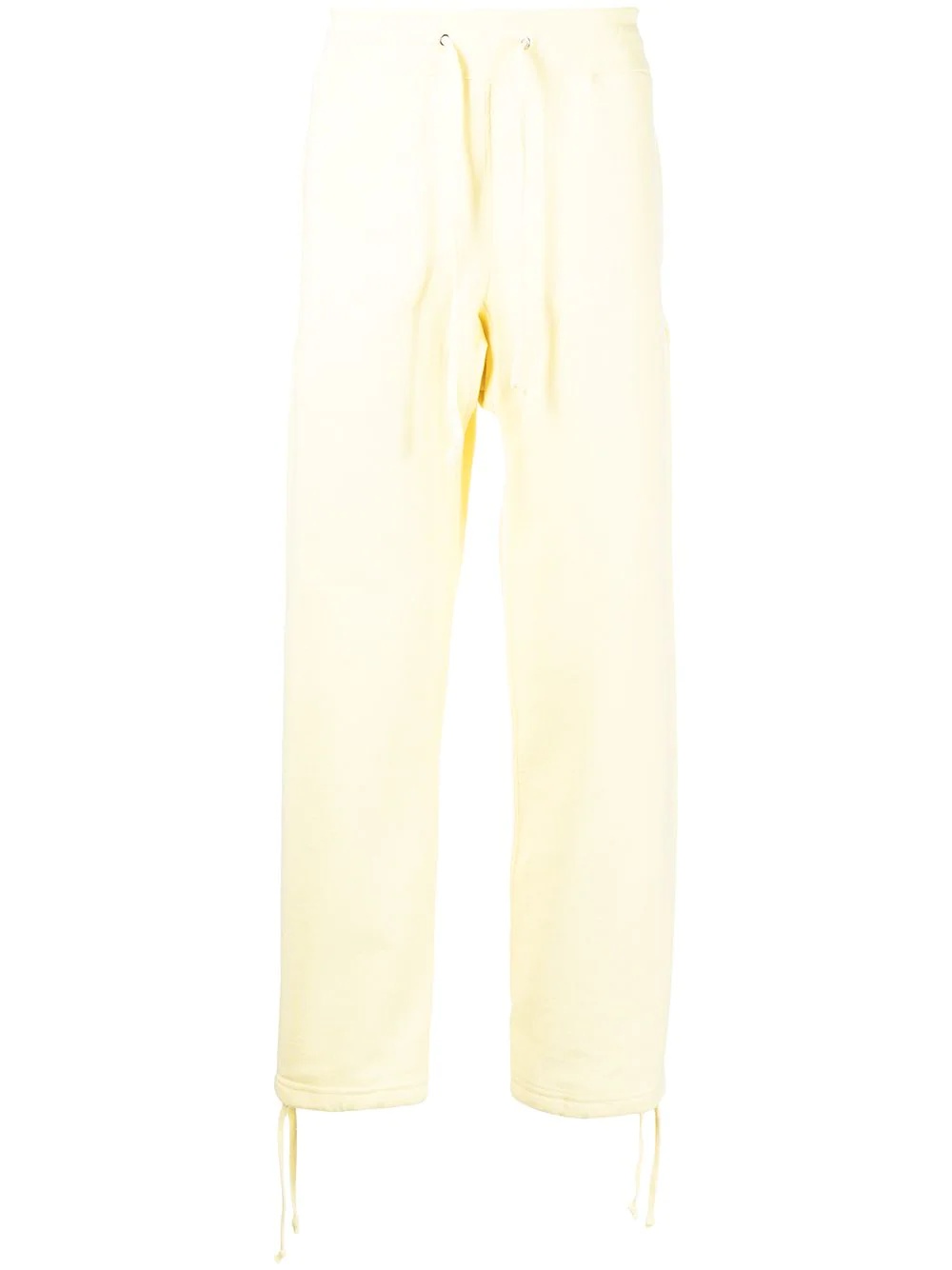 drawstring-waist cotton track trousers - 1